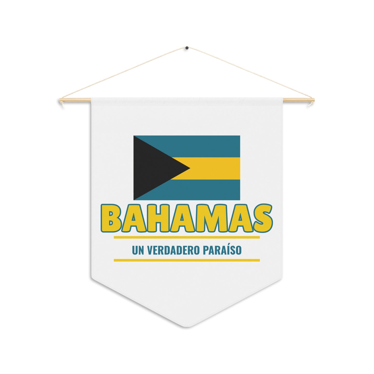 Bahamas Pennant Flag - Un Verdadero Paraíso Wall Decor