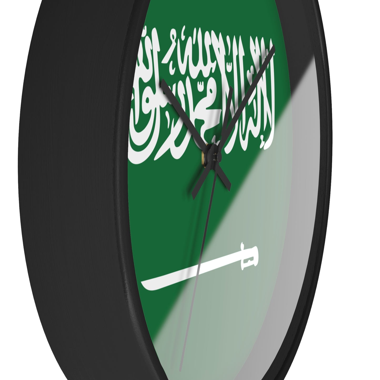 Saudi Arabian Flag Wall Clock - Elegant Timepiece for Home Decor