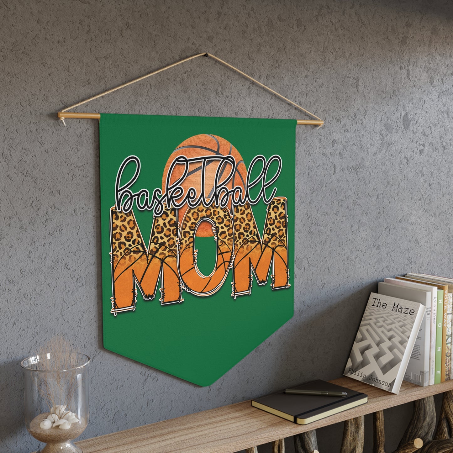 Basketball Mom Pennant - Sporty Decor for Proud Moms