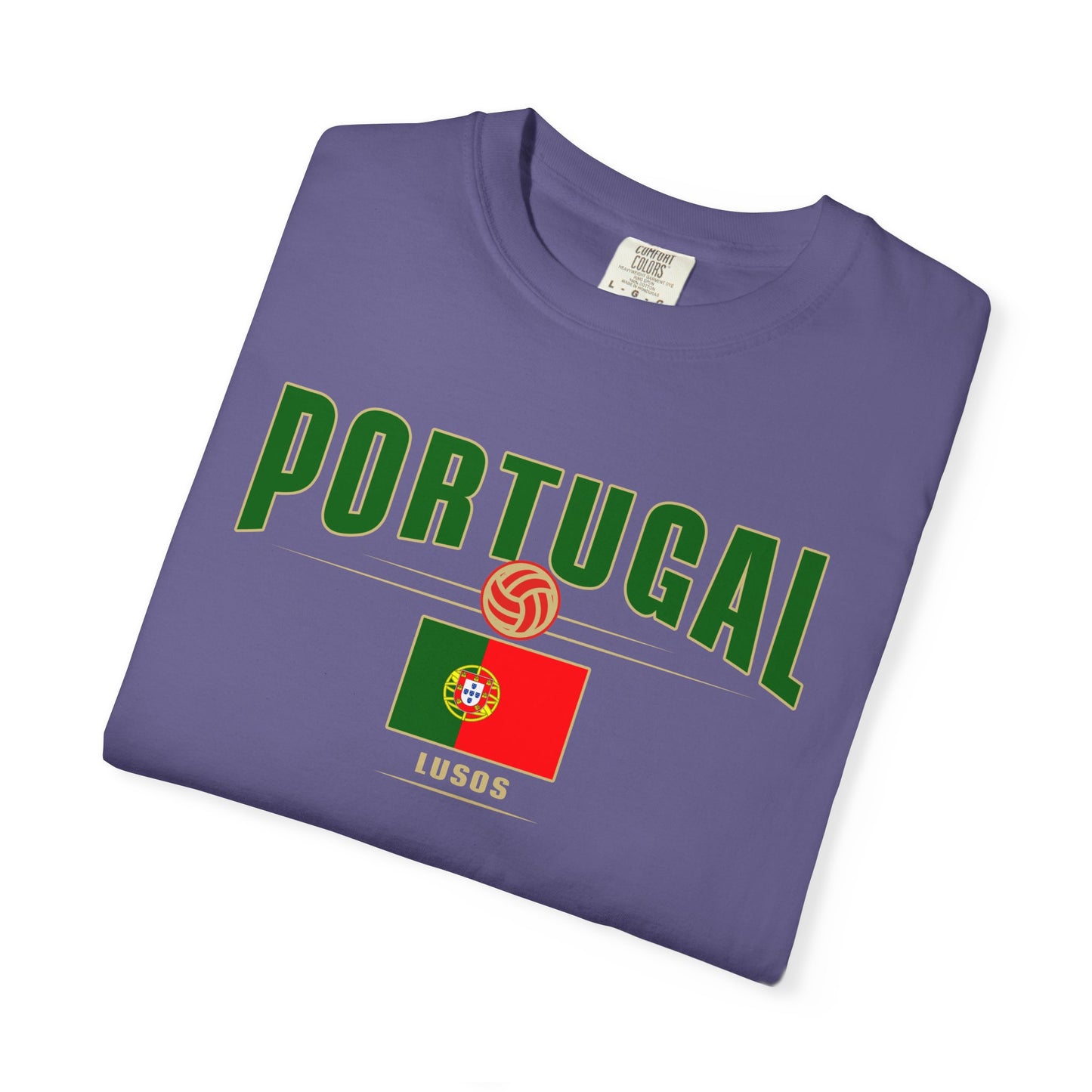 Portugal Garment-Dyed Unisex T-shirt - Perfect for Sports Events & Celebrations
