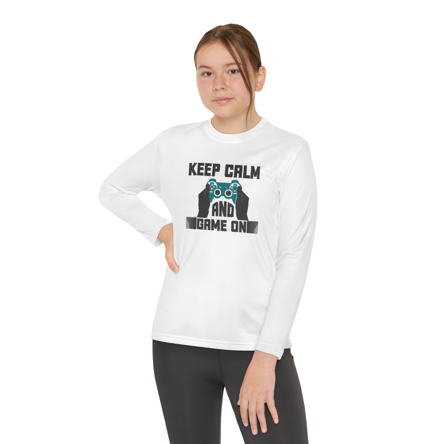 Kids Fun Gaming Long Sleeve Keep Calm and Game On