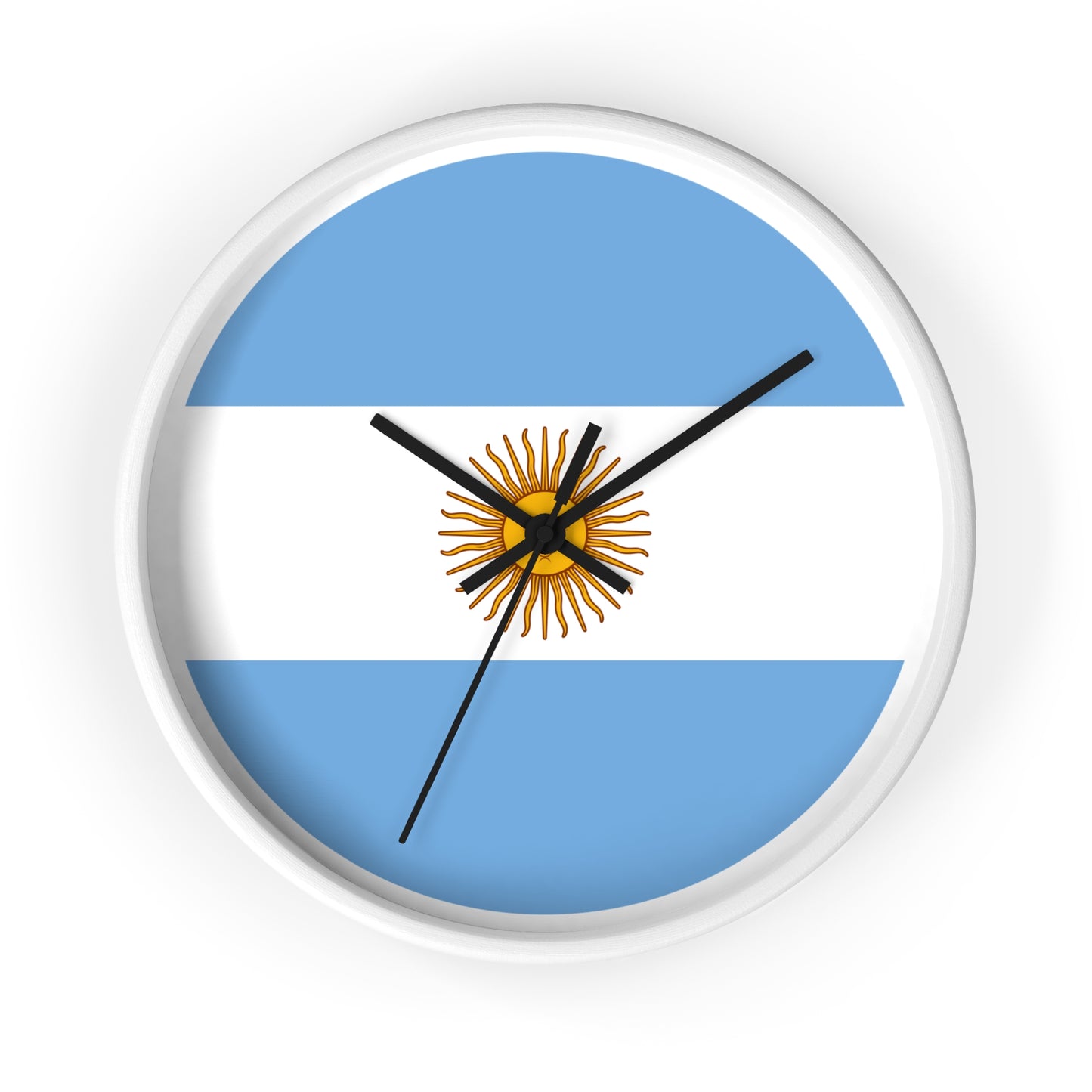 Argentina Flag Wall Clock - Stylish Timepiece for Home Décor