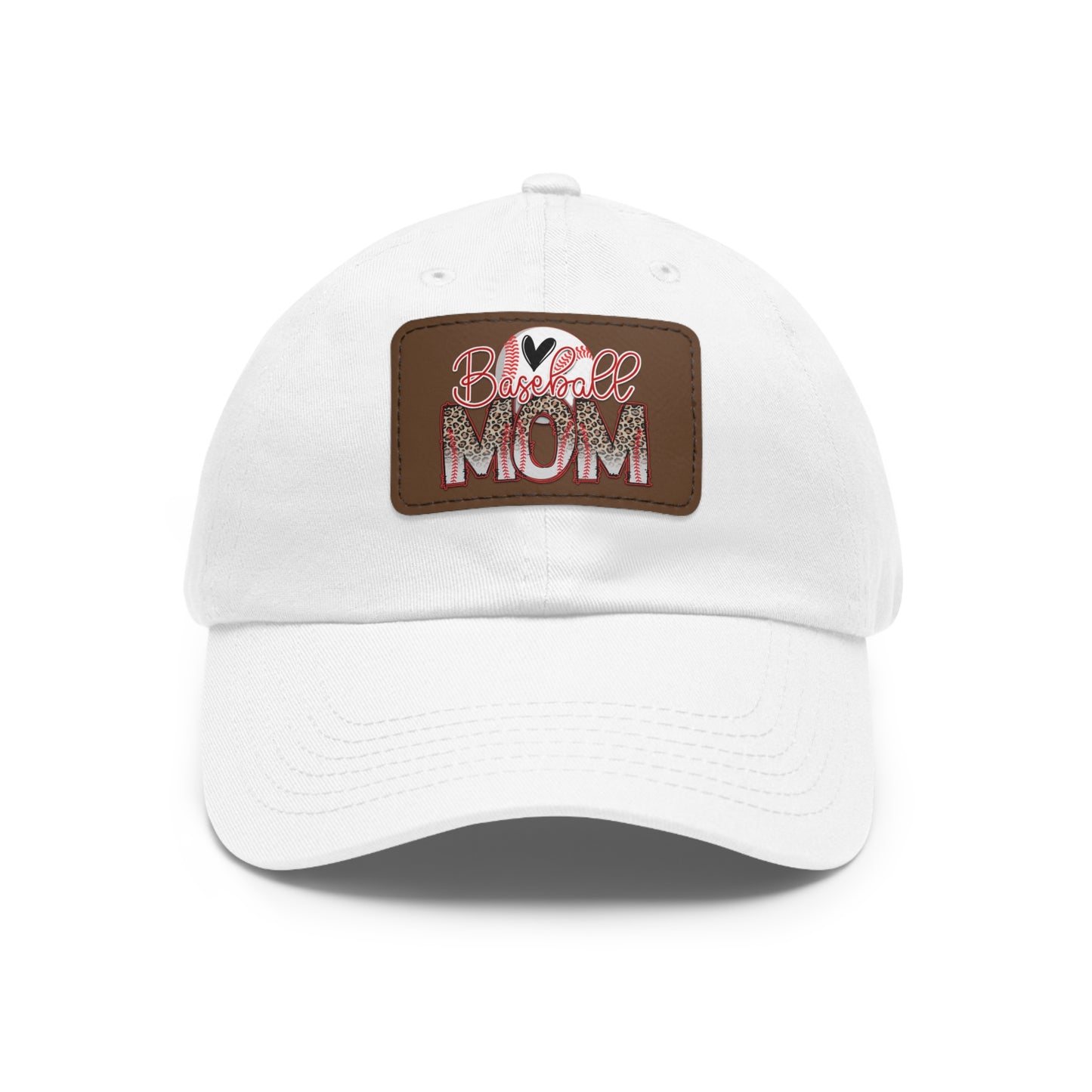 Baseball Mom Hat with Leather Patch