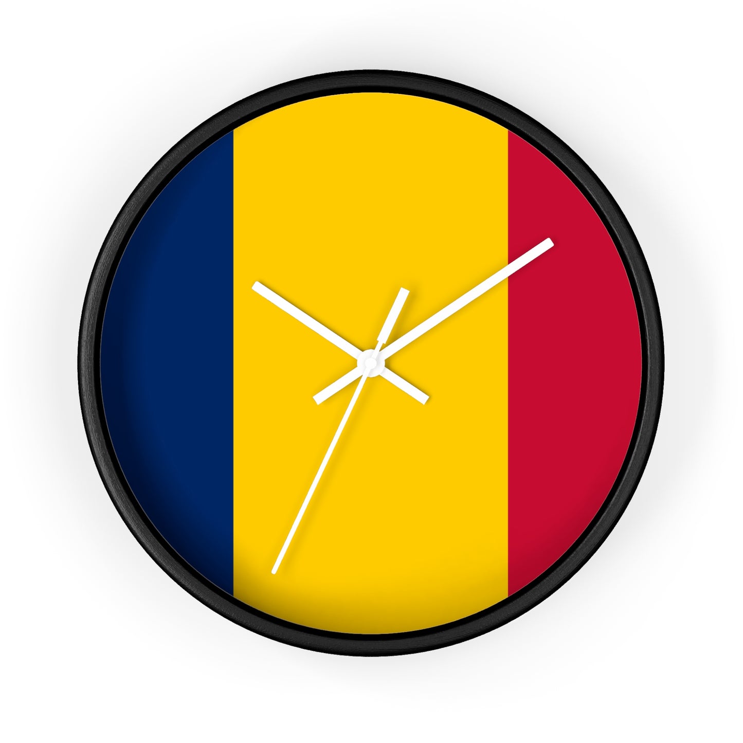 Romanians' Pride Wall Clock - Bold Yellow, Blue, Red Design