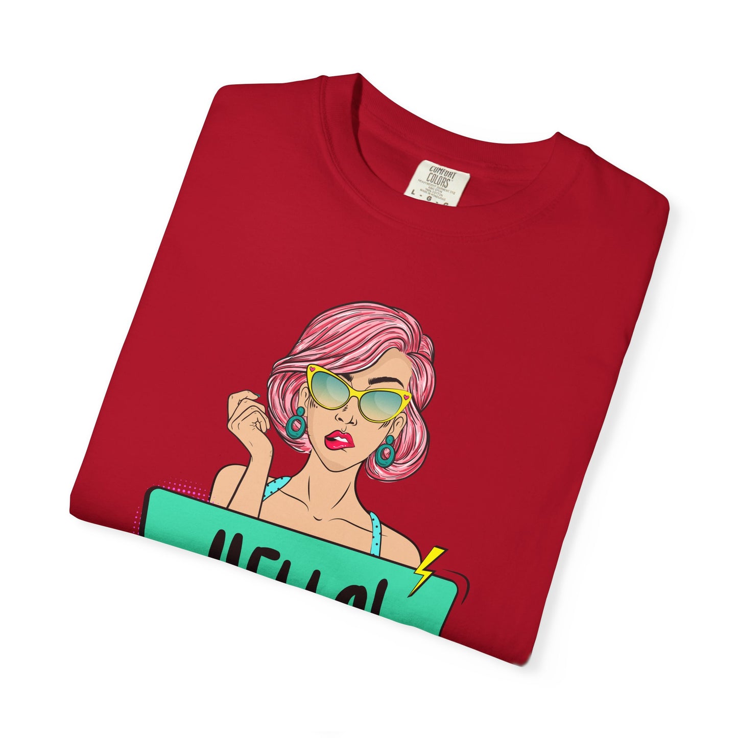 Hello! Retro Vibe Unisex Garment-Dyed T-Shirt