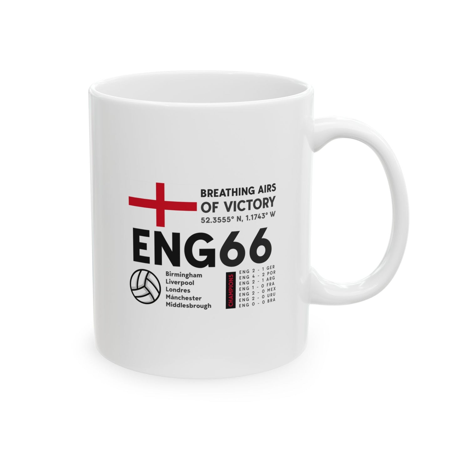 England '66 Retro Graphic Ceramic Mug 11oz