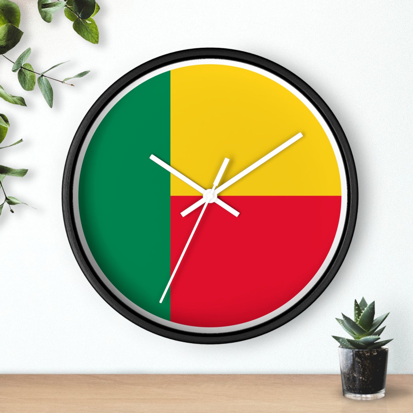 Benin Flag Wall Clock - Vibrant Home Décor for Cultural Enthusiasts