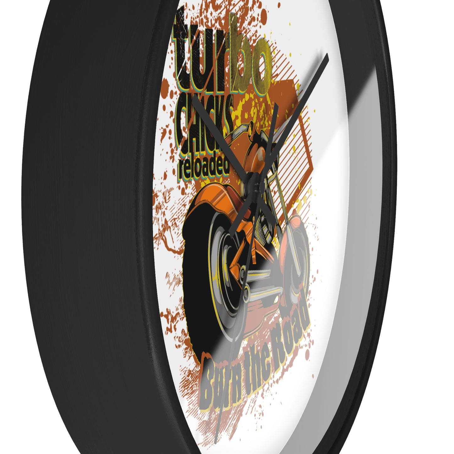 Turbo Bikes Wall Clock - Burn the Road Decor for Motorcycle Enthusiasts
