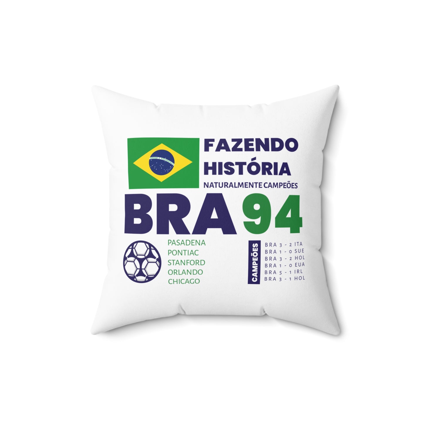 Brazilian Soccer Pillow Celebrate the Champions