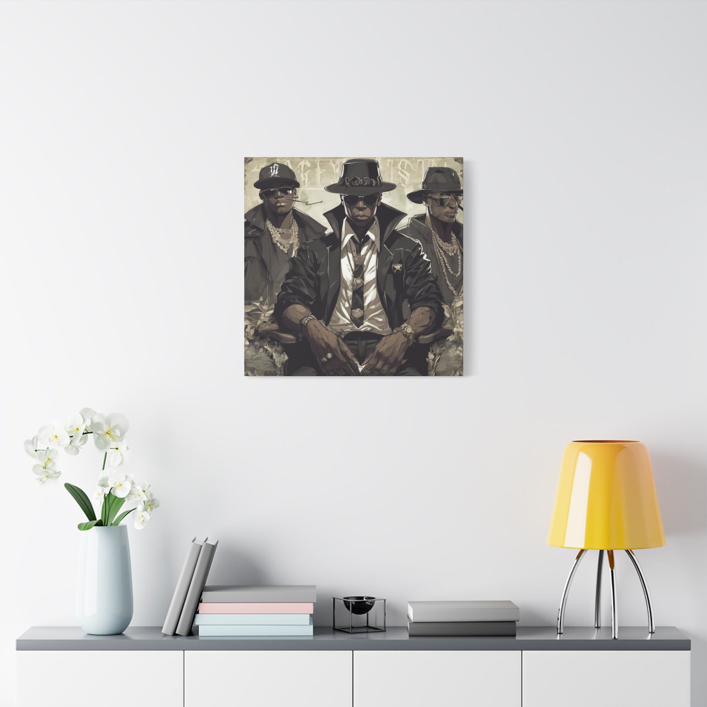 Urban Style Stretched Canvas Art - Gangster Trio