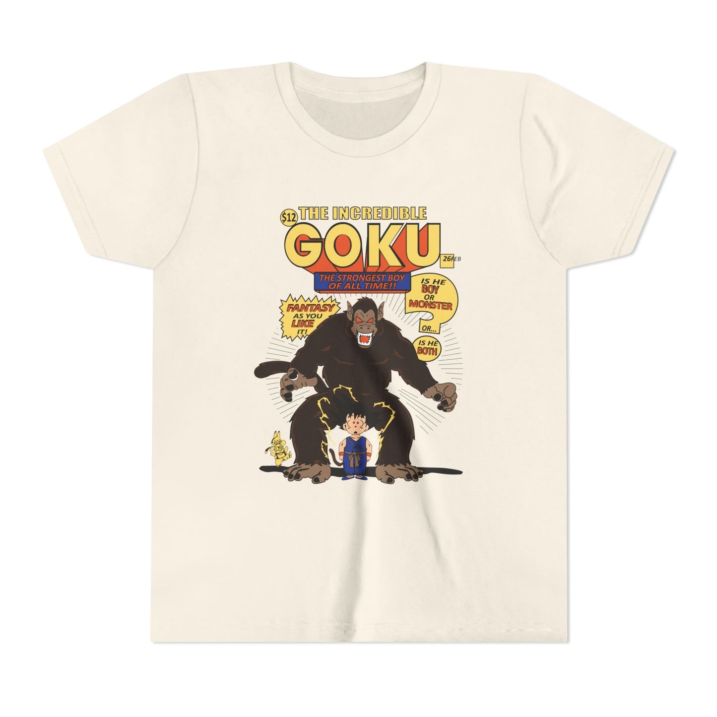 Anime Incredible Goku Youth Short Sleeve Tee – Fun Graphic T-Shirt
