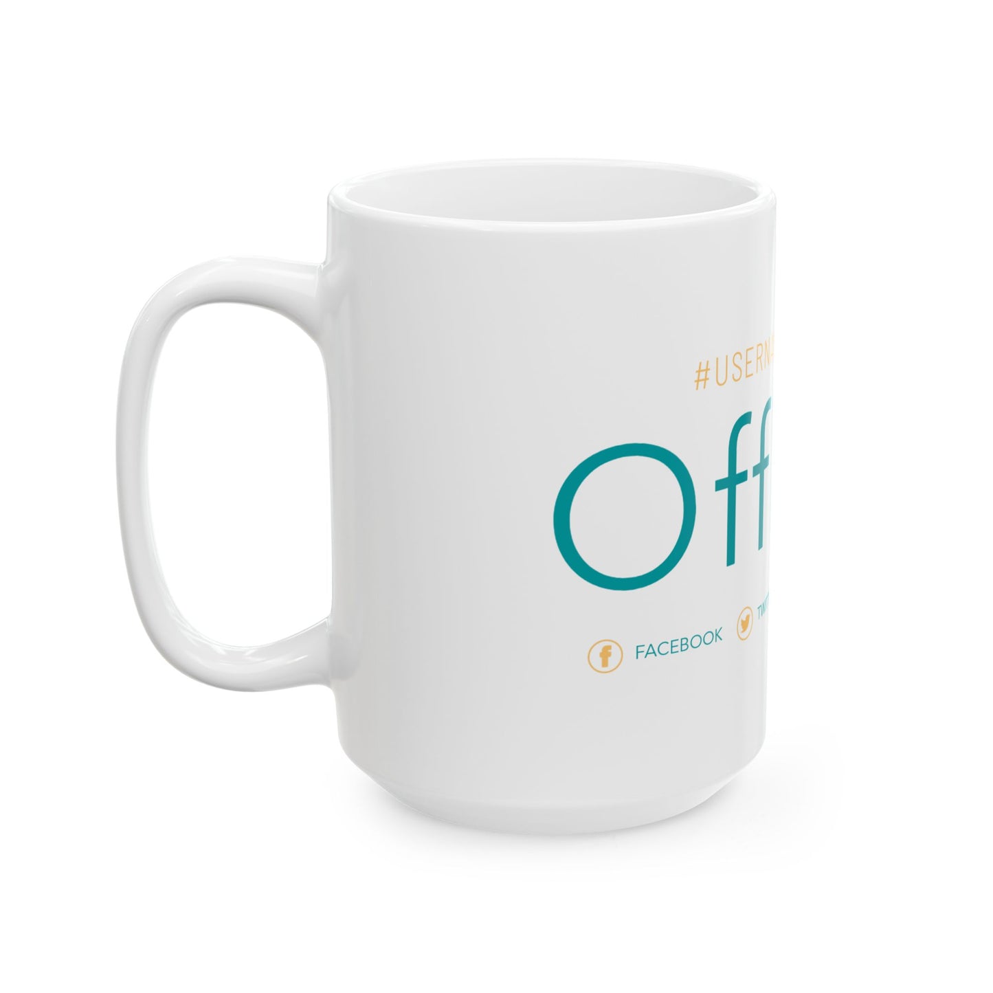 Personalyzed Coffee Mug - #USERNAME Offline - Social Media Break