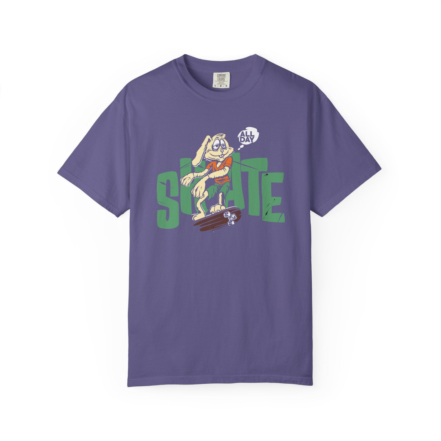 Unisex Trendy T-Shirt "All Day Skate" - Skateboarding Graphic Tee