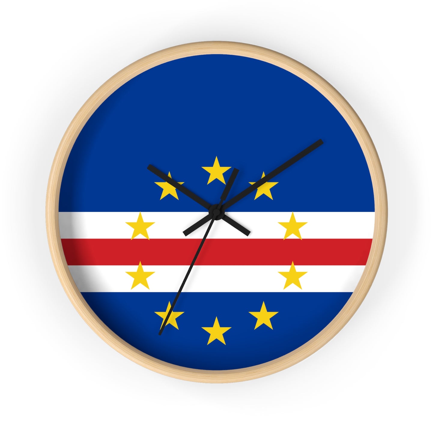 Cape Verde Flag Wall Clock - Modern Home Decor for Timeless Style