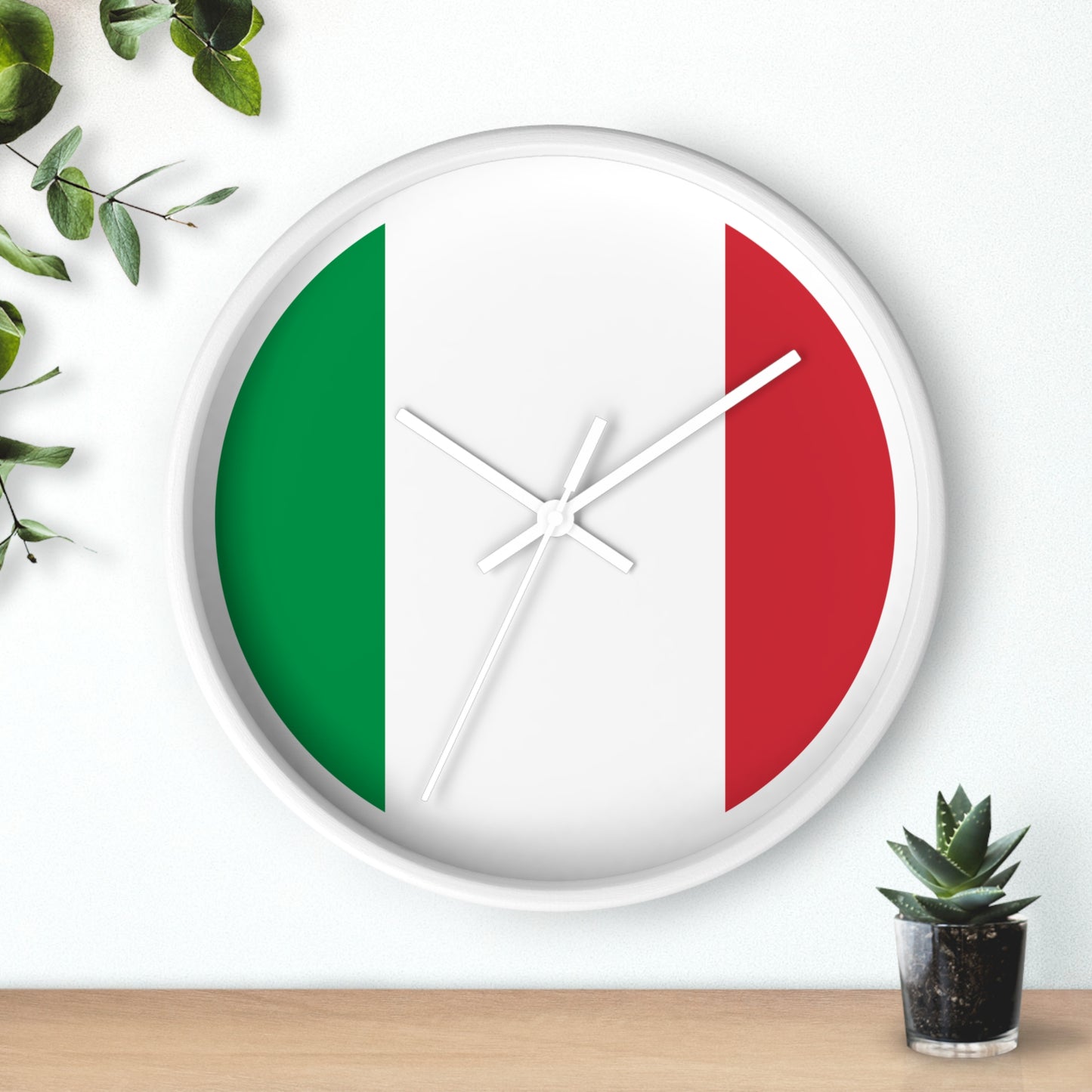 Italian Flag Wall Clock - Stylish Home Decor for Italy Lovers