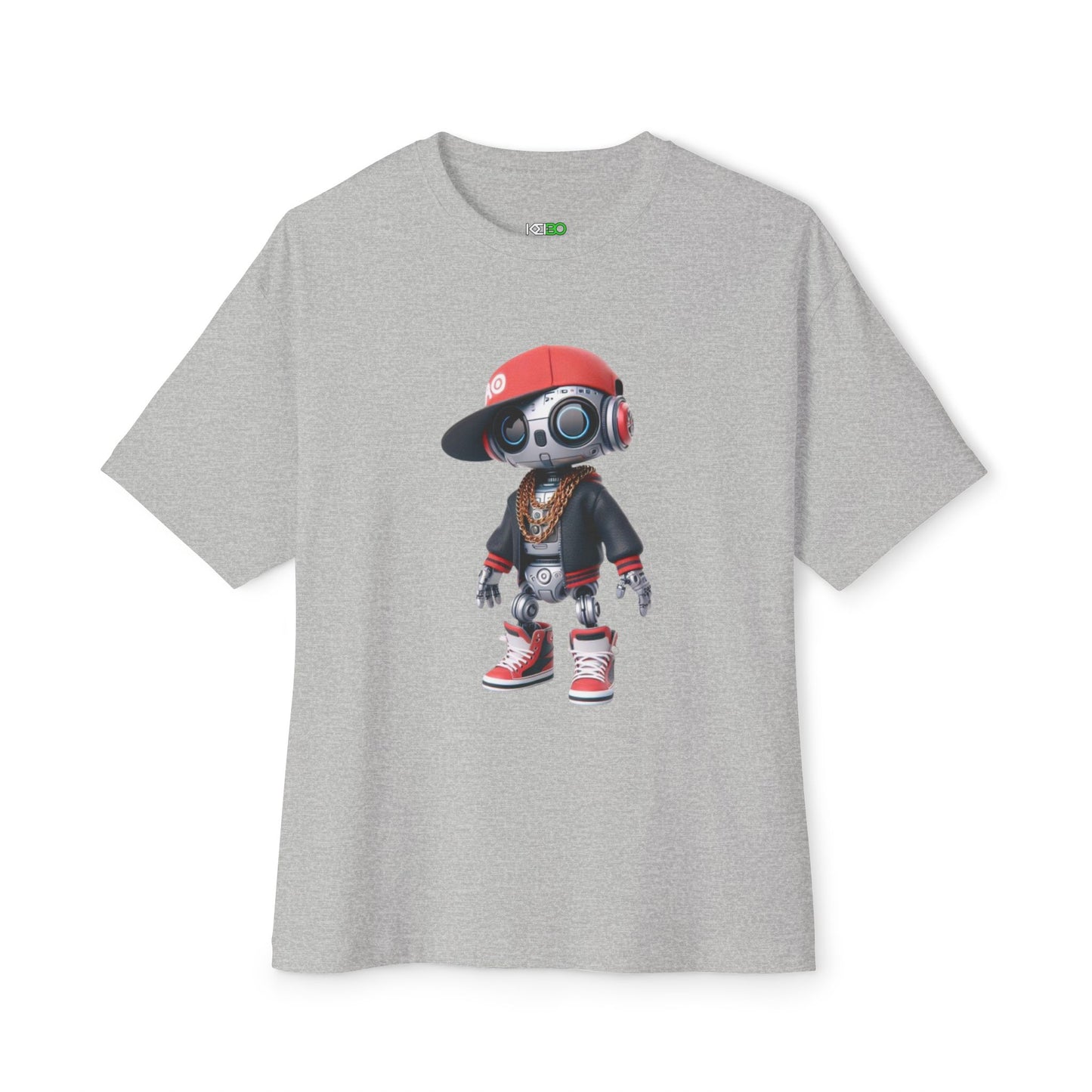 Street Art Robot Oversized Boxy Tee – Hip-Hop Streetstyle T-Shirt