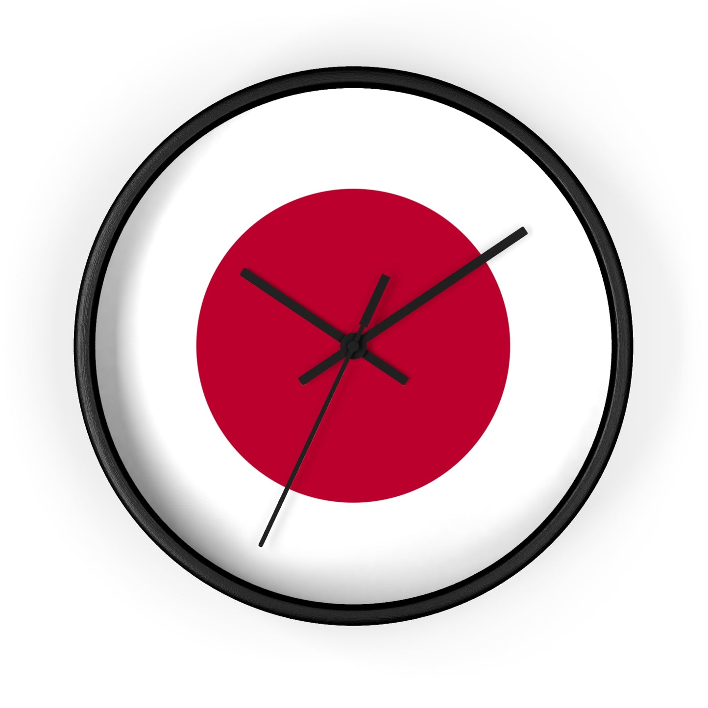 Minimalist Japanese Flag Wall Clock - Modern Decor for Home or Office