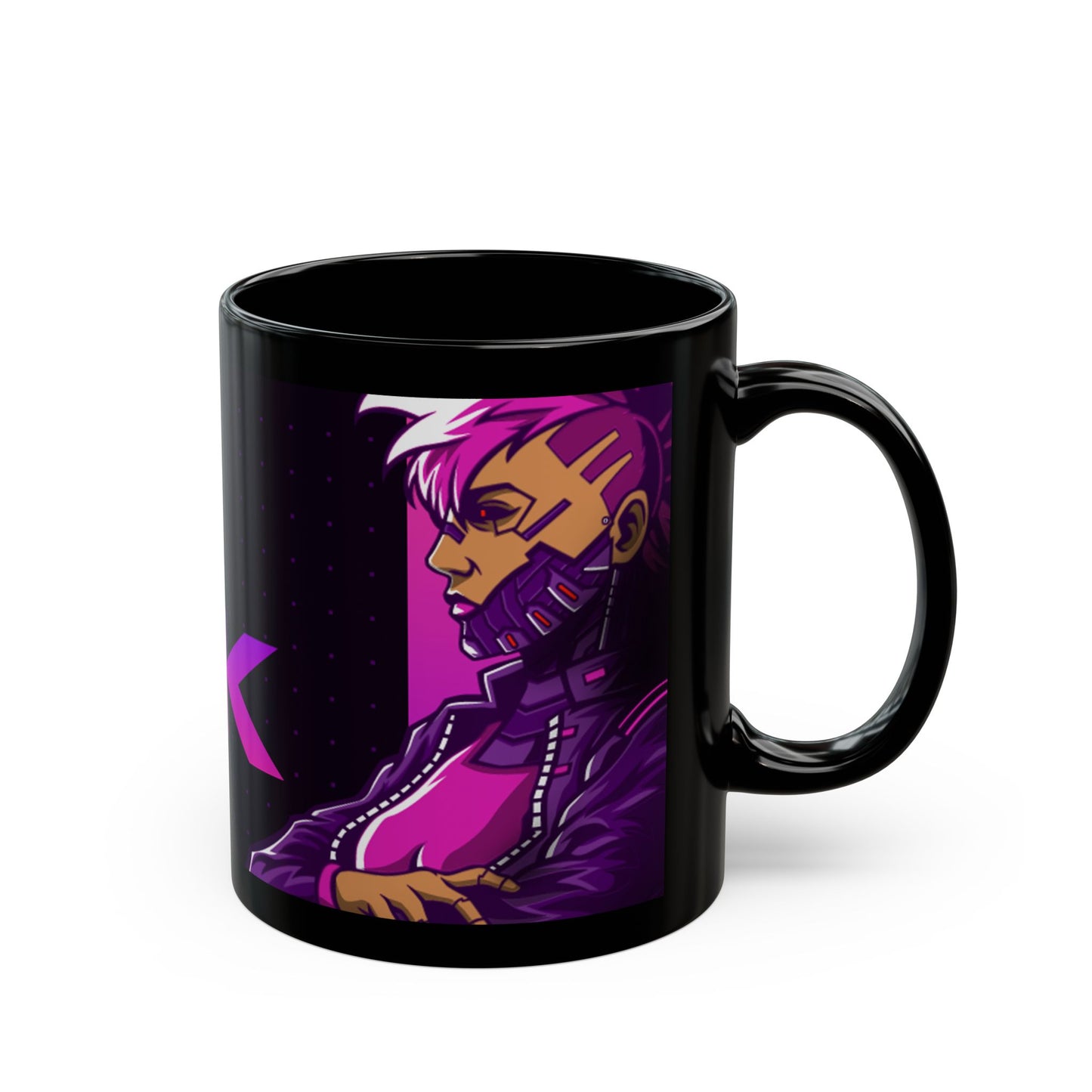 MYSTICAL PINK Inspired Black Ceramic Mug 11oz - Perfect Gift for Gamers