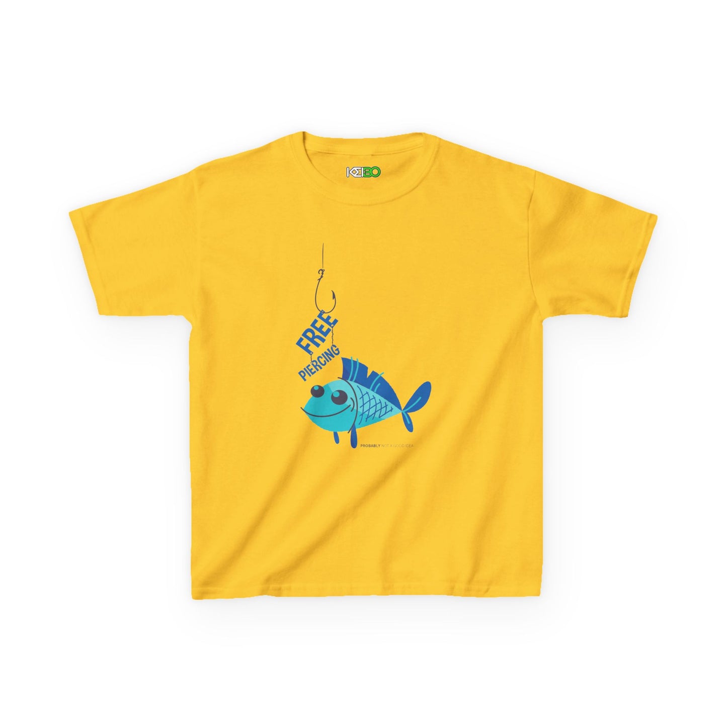 Kids Fishing Adventure T-shirt for Girls - "Free to Swim" Design