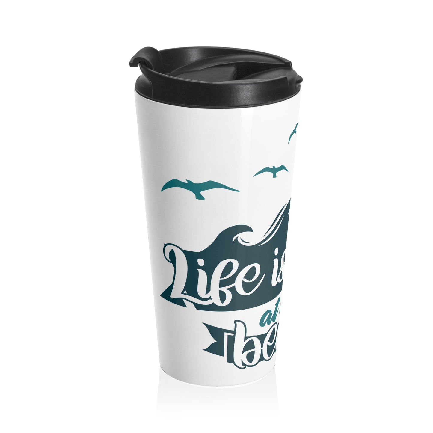 Beach Vibes Stainless Steel Travel Mug