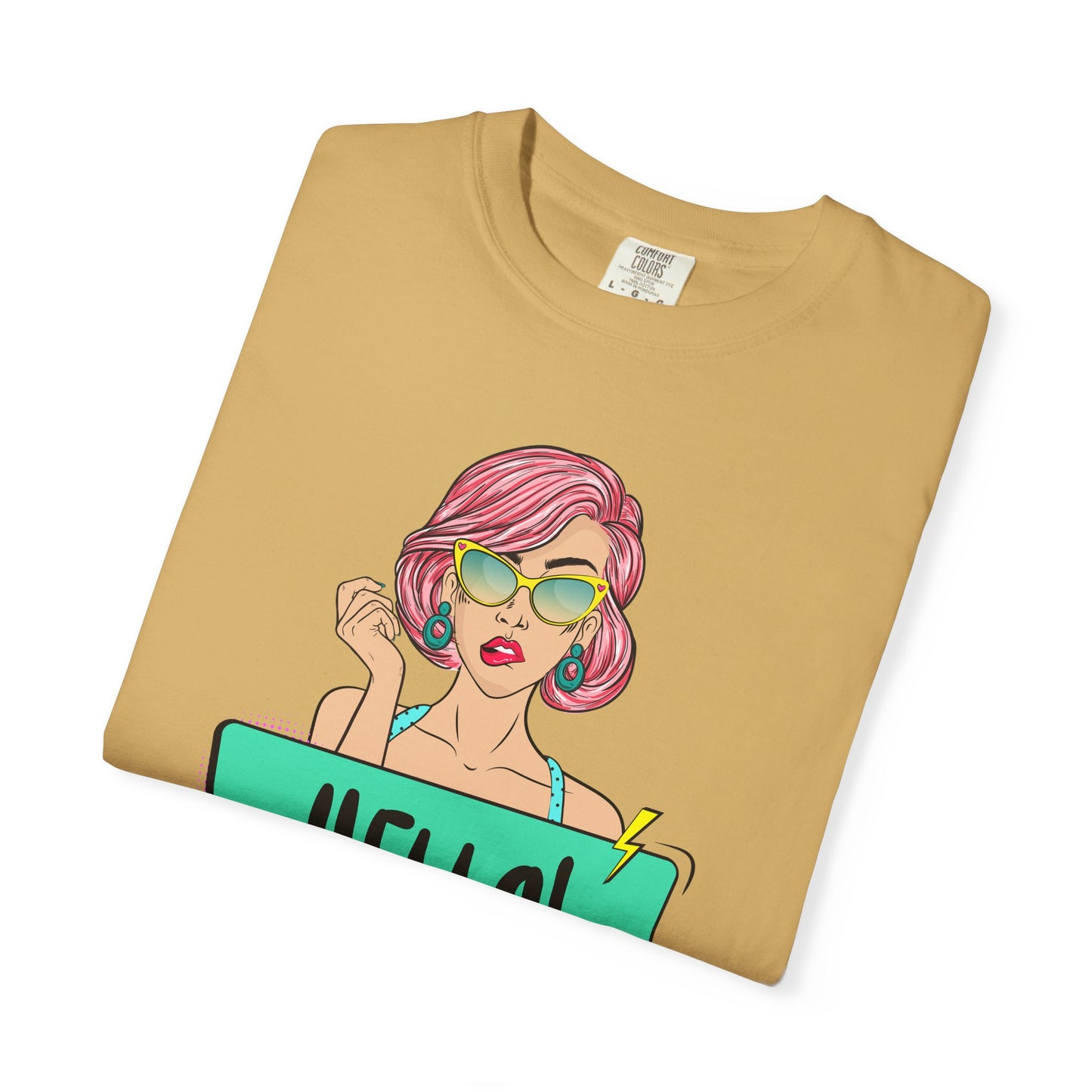 Hello! Retro Vibe Unisex Garment-Dyed T-Shirt