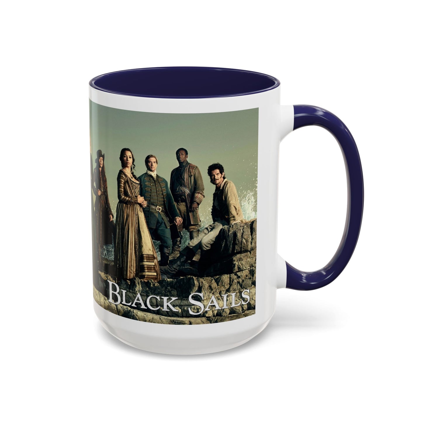 Black Sails Accent Coffee Mug - 11oz & 15oz | For Fans of Adventure & Pirates