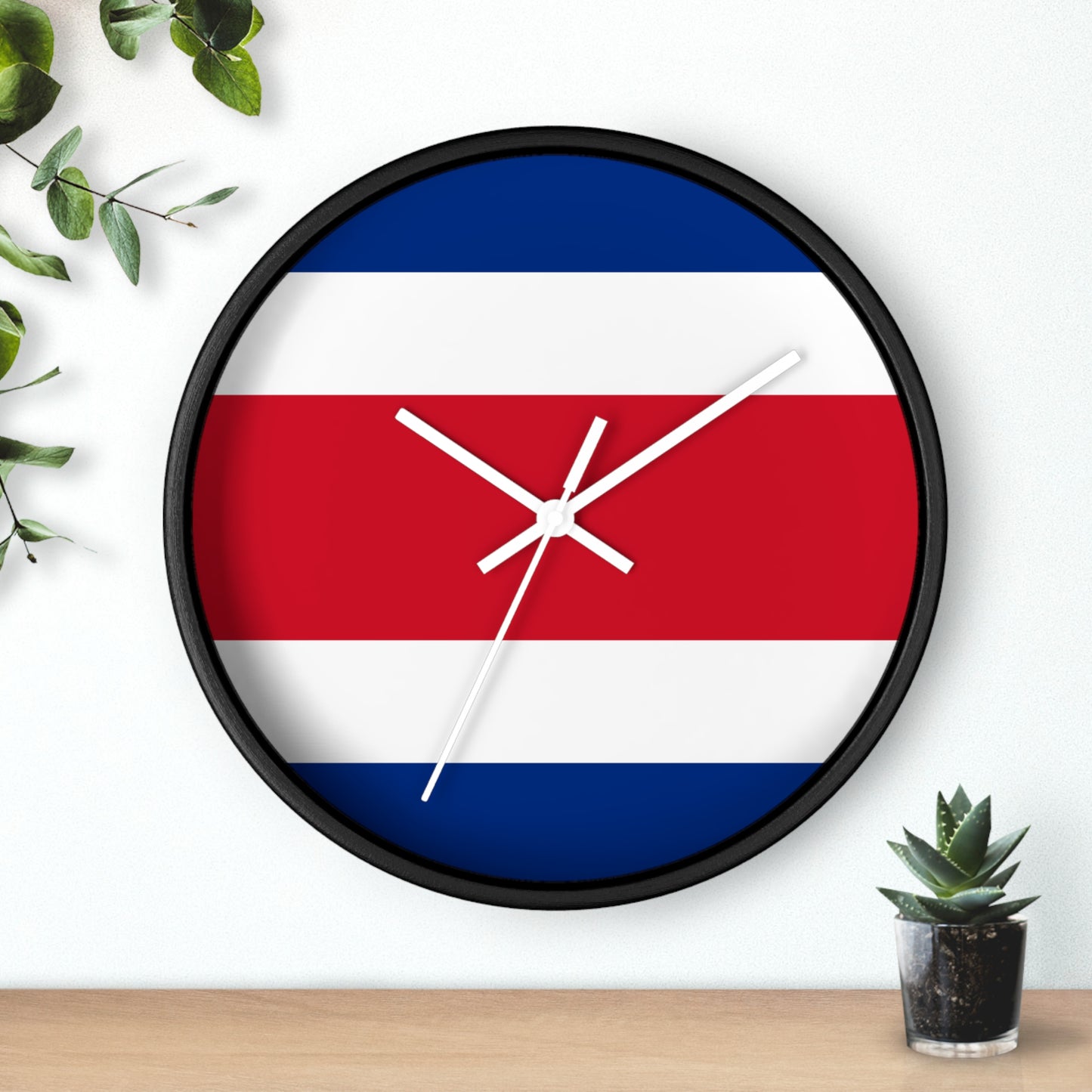 Costa Rica Flag Wall Clock - Stylish Home Decor for Travelers and Sports Fans