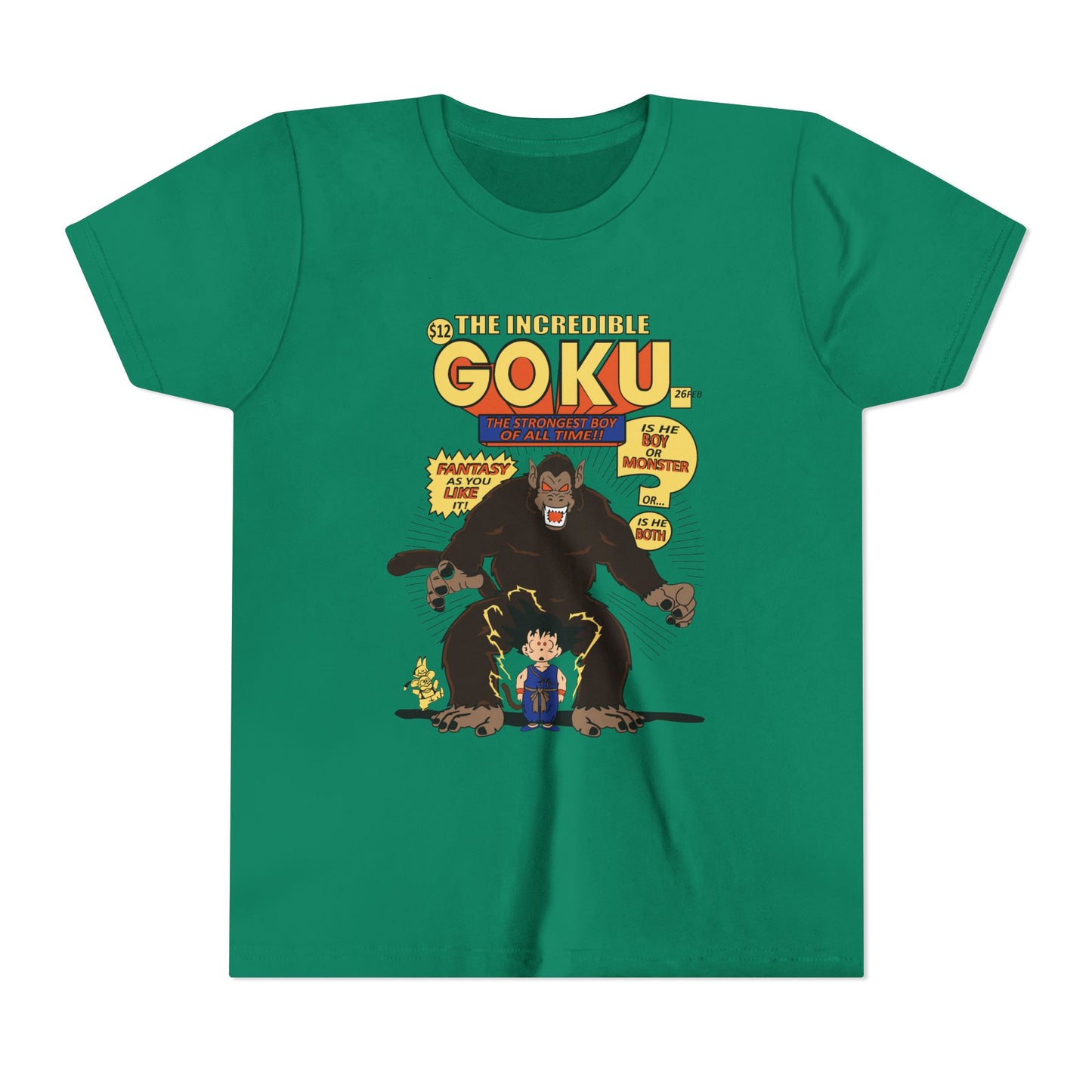 Anime Incredible Goku Youth Short Sleeve Tee – Fun Graphic T-Shirt