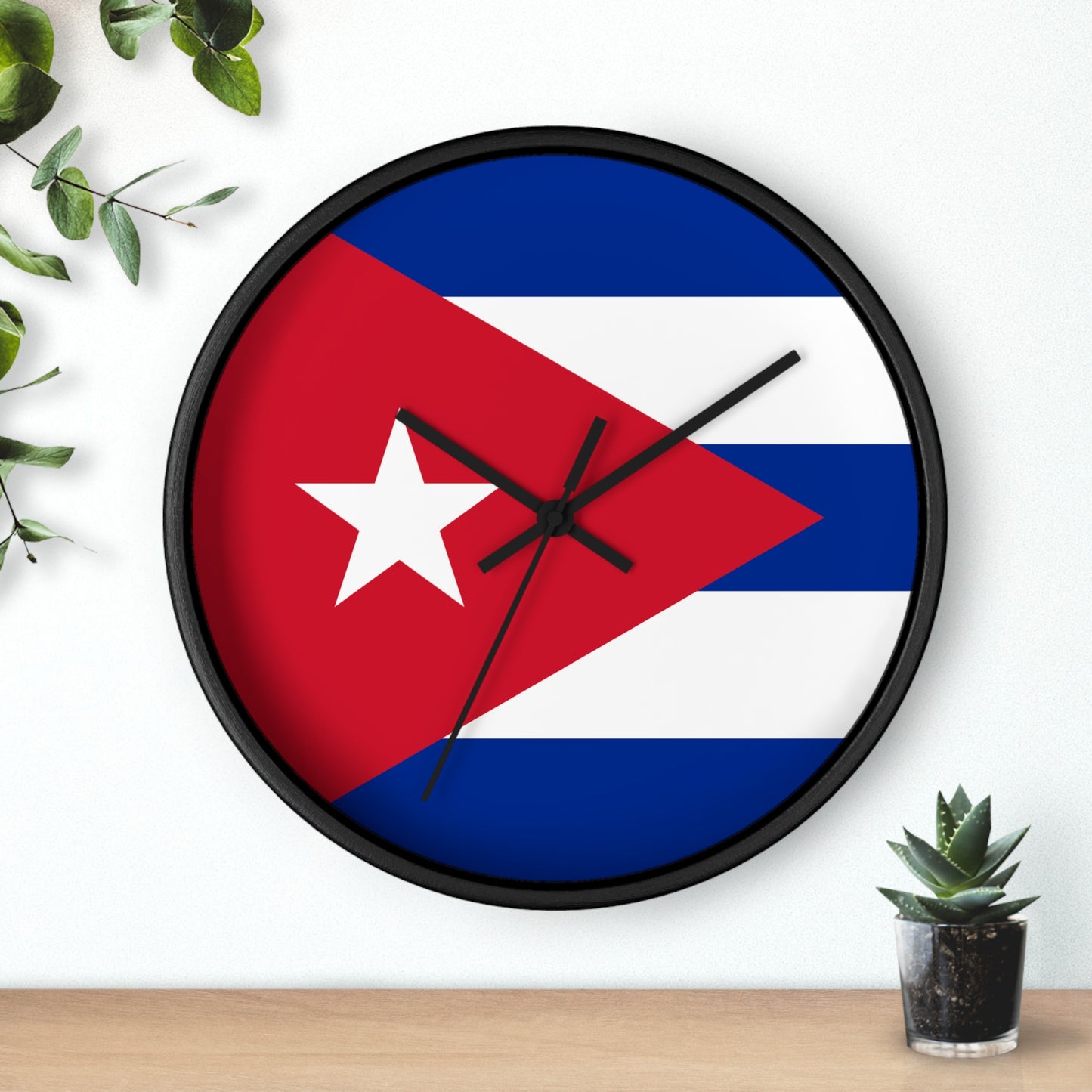 Cuban Flag Wall Clock – Vibrant Decor for Home & Office