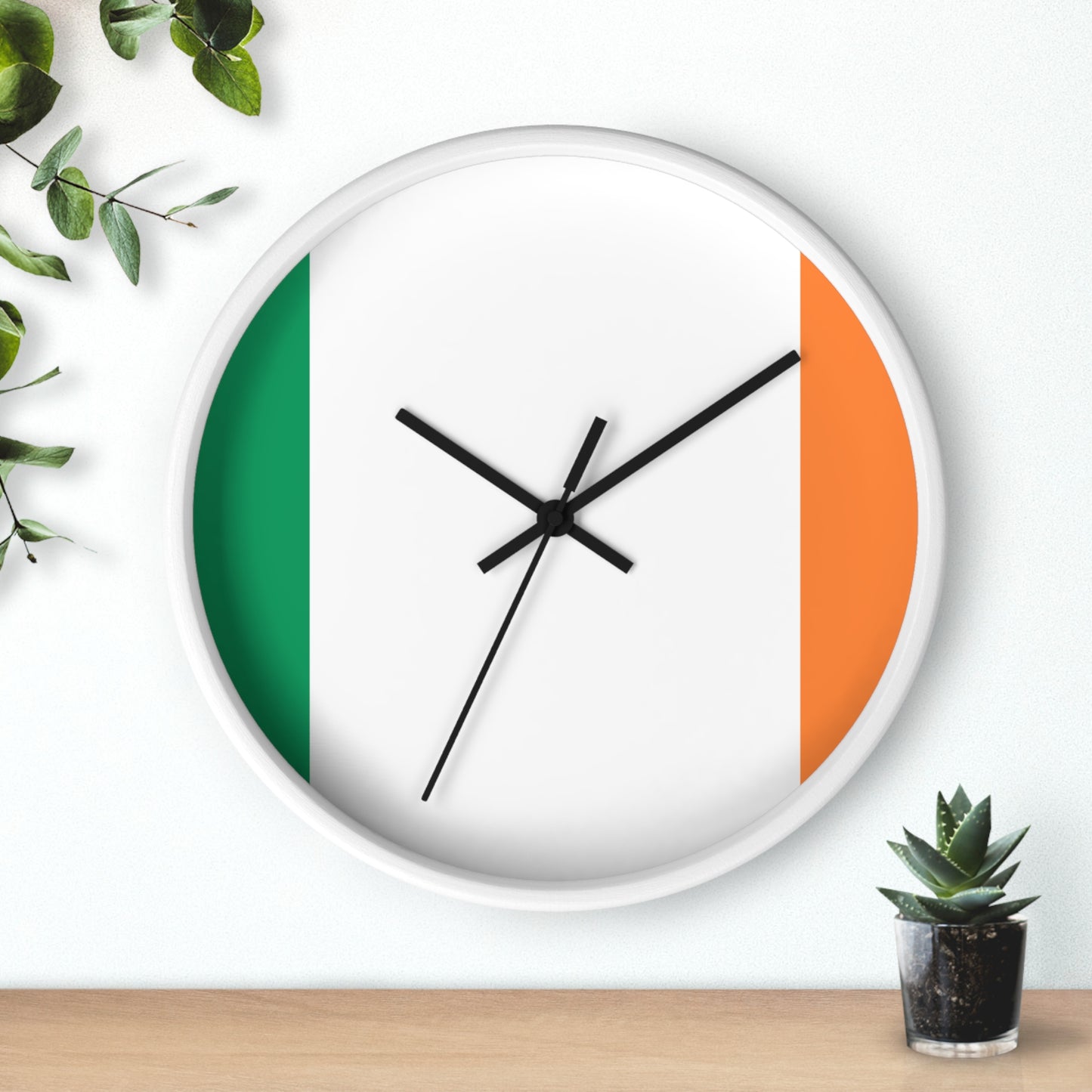 Irish Flag Wall Clock - Stylish Home Decor for St. Patrick's Day & Everyday