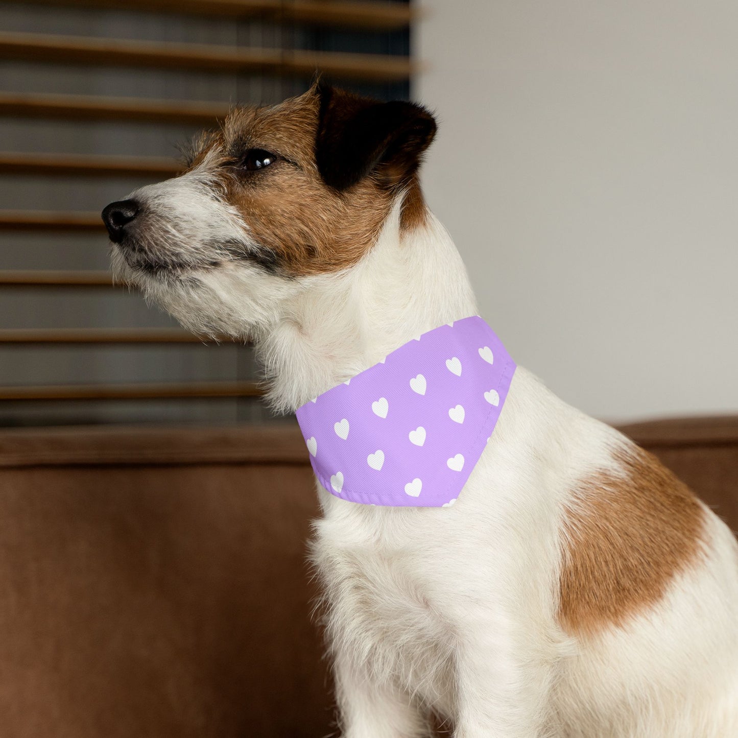Love Heart Pattern Pet Bandana Collar for Dogs