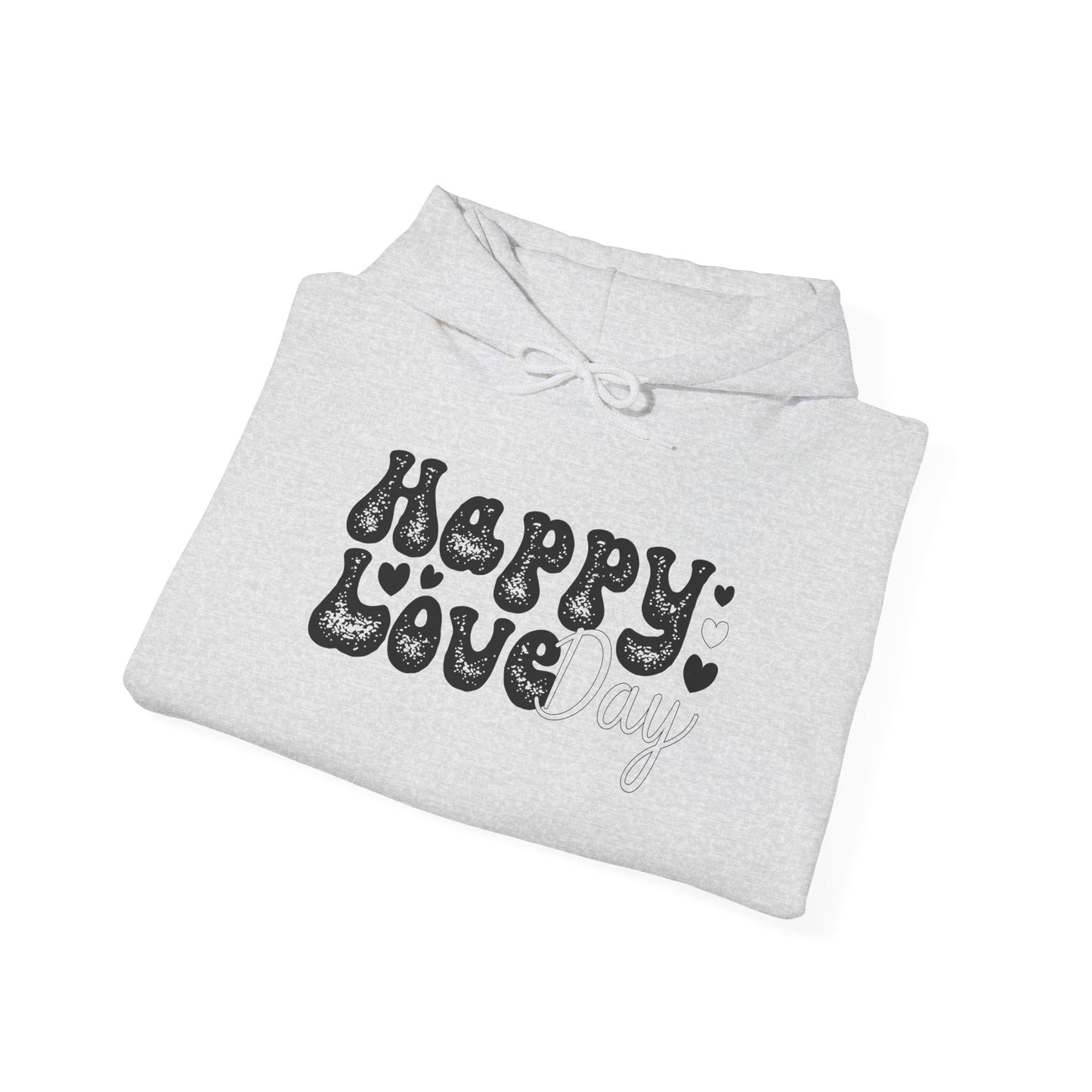 Unisex Happy Love Day Hoodie - Cozy Moments, Valentine's Day, Gift for Loves