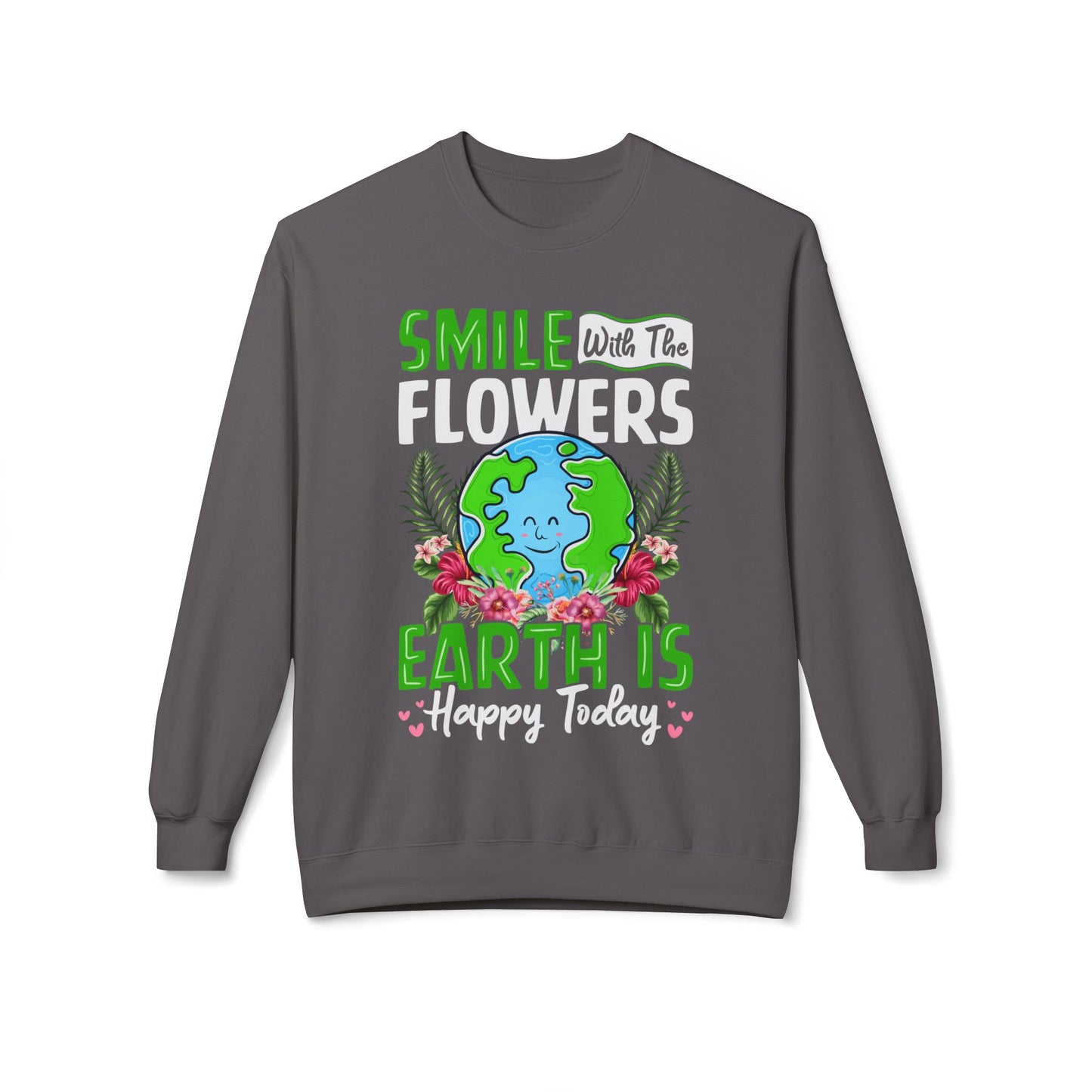 Women's Fleece Sweatshirt Flowers Floral Graphic for Positive Vibes