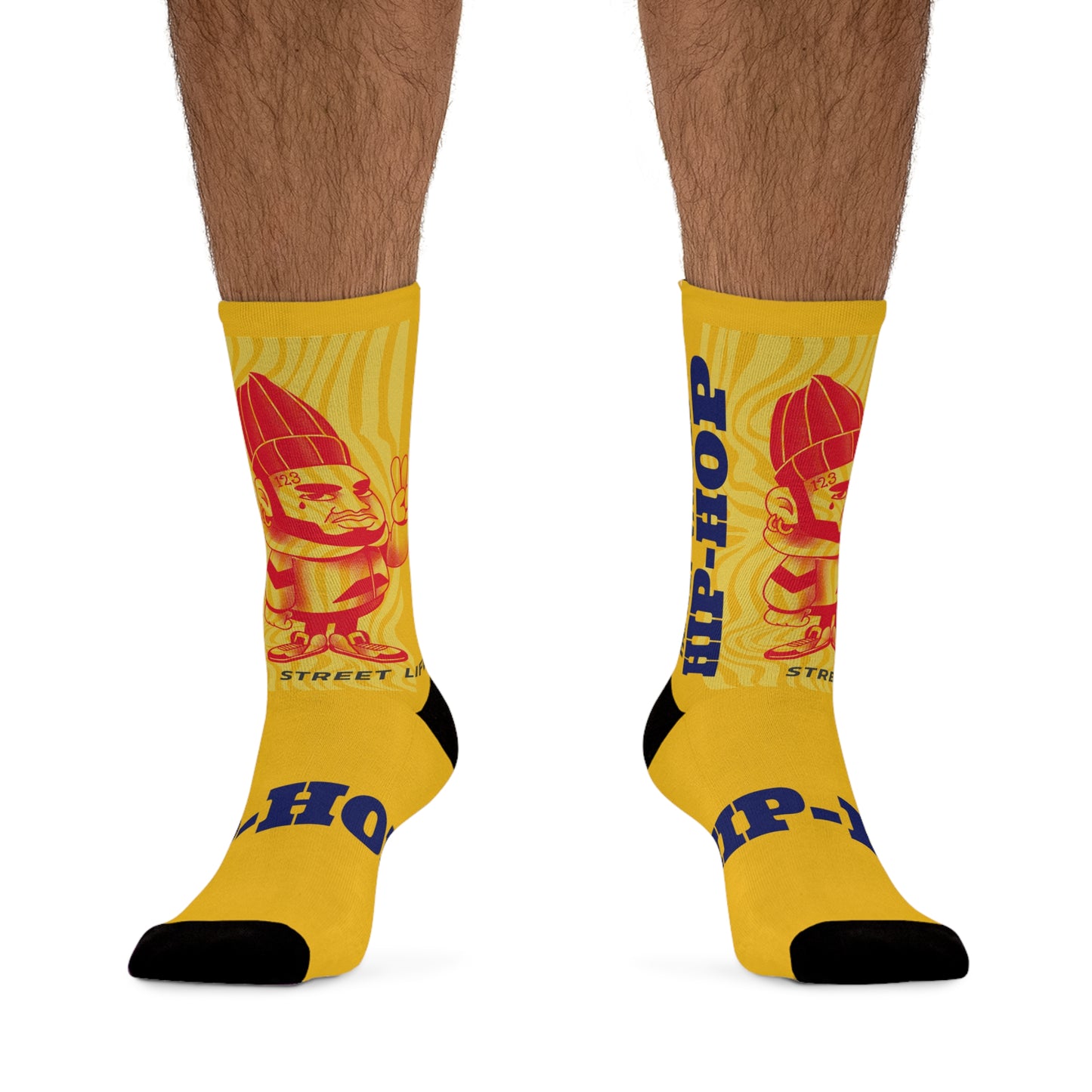 Unisex Hip-Hop Street Life Recycled Poly Socks Urban Style for Music Lovers