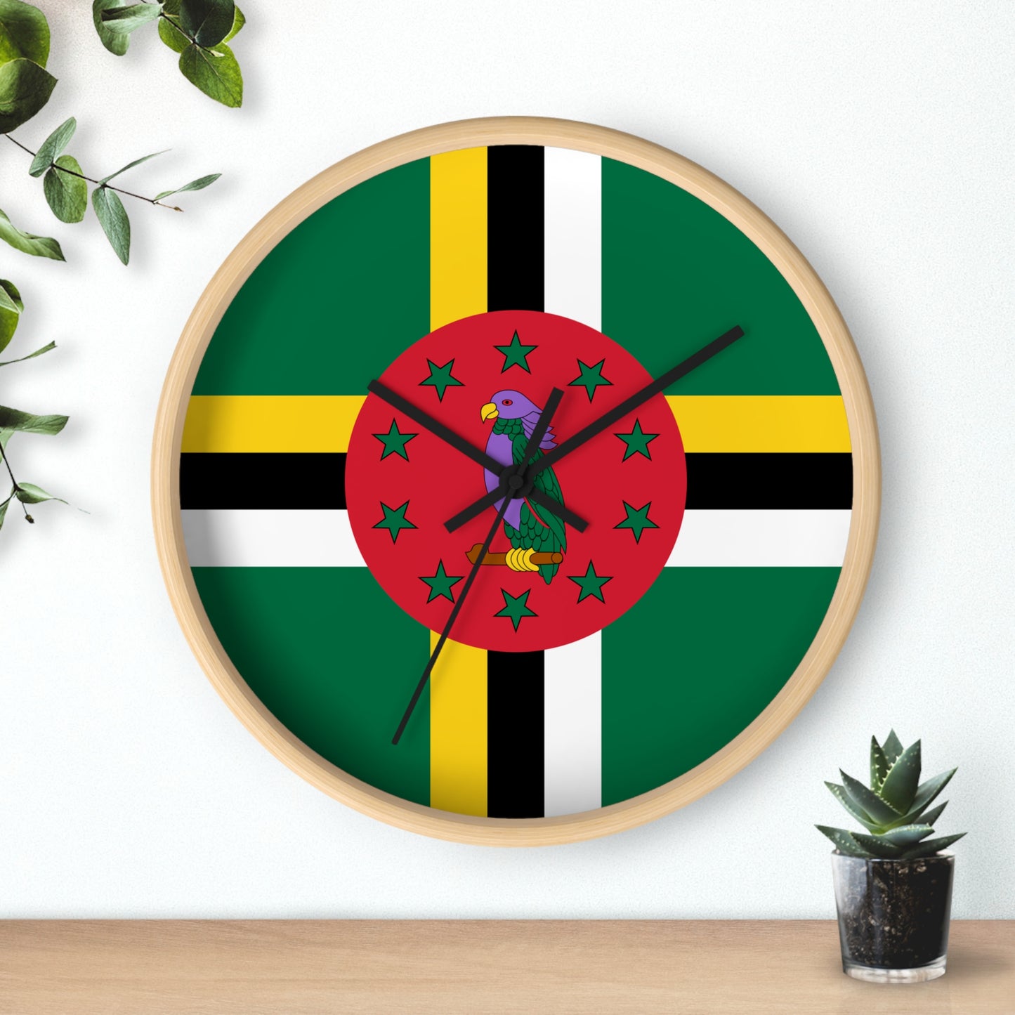 Dominica Flag Wall Clock | Vibrant Caribbean Home Decor
