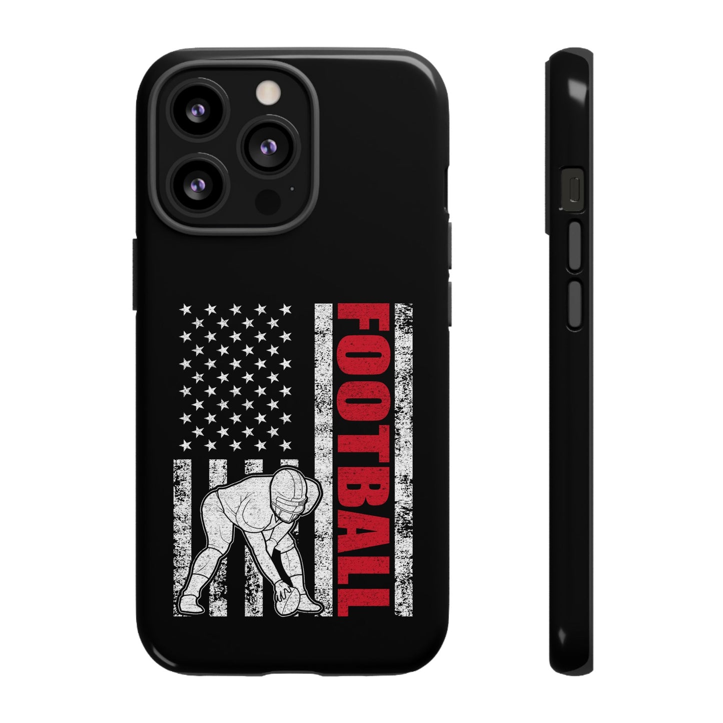 Football American Flag Phone Case - Tough Cases for Fans