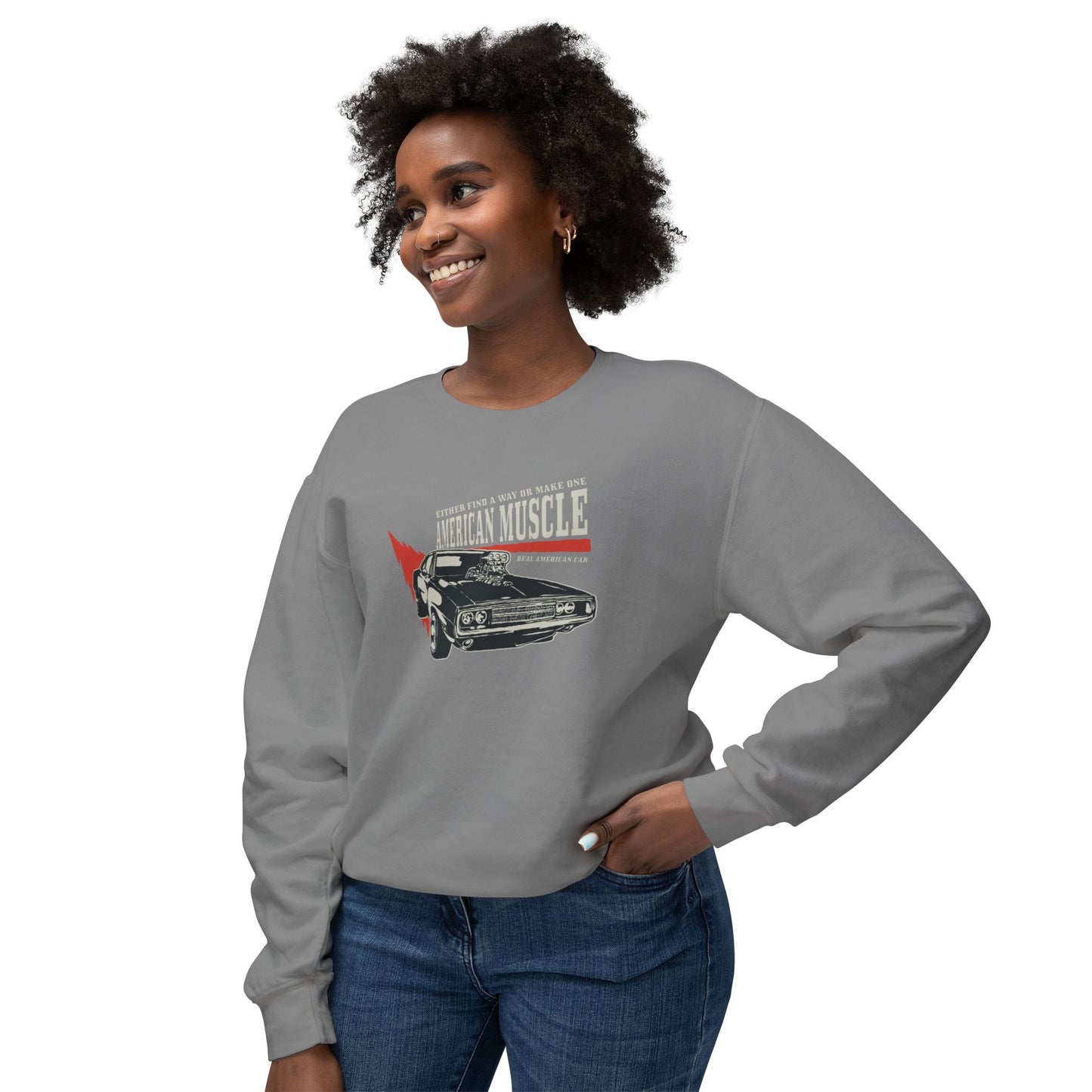 Men's Sweatshirt American Muscle - Vintage Car Fans