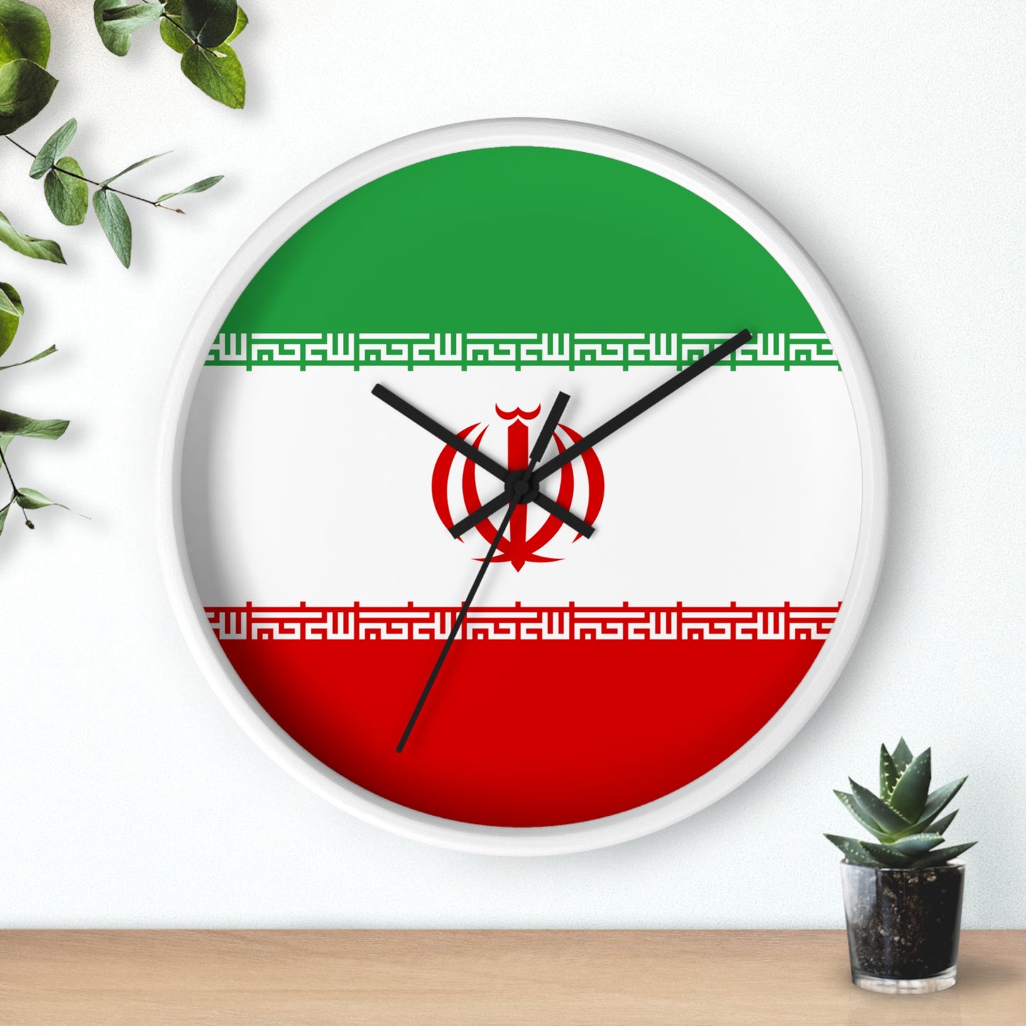Patriotic Iran Wall Clock - Stylish Home Decor for National Pride