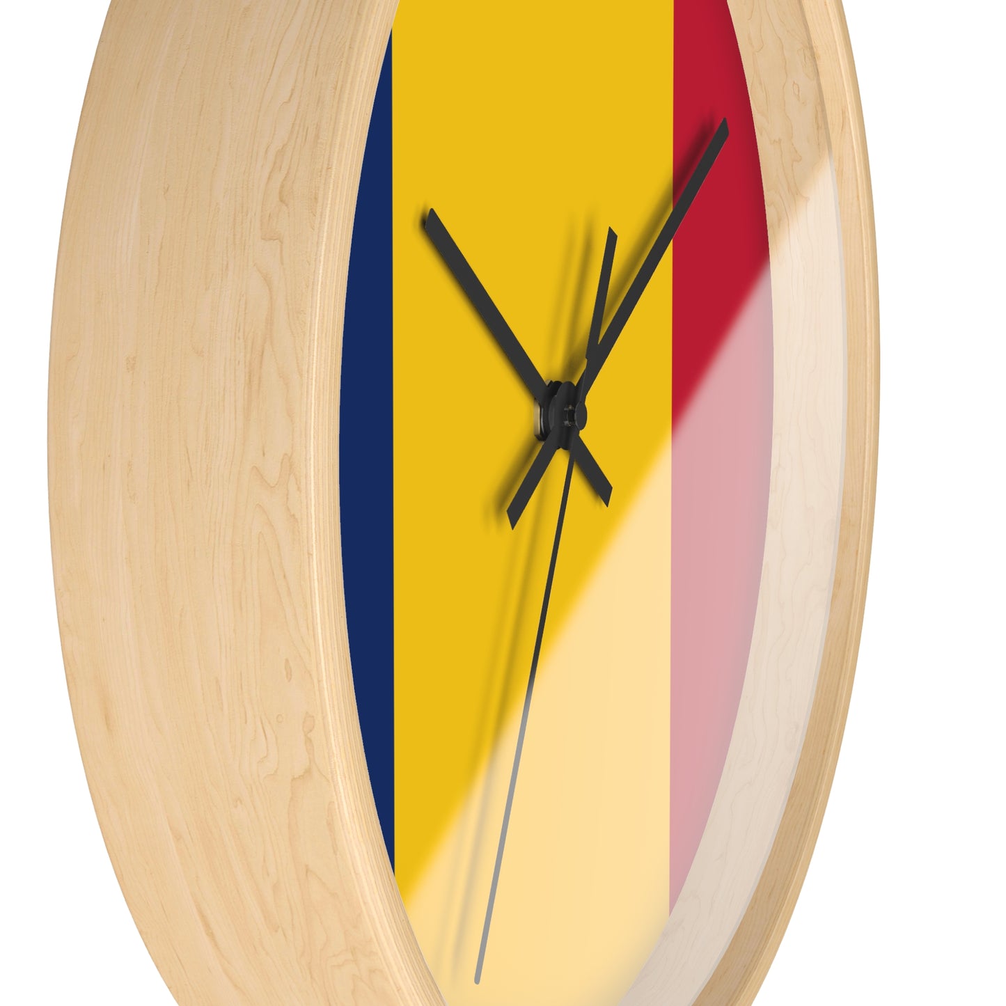 Romanians' Pride Wall Clock - Bold Yellow, Blue, Red Design
