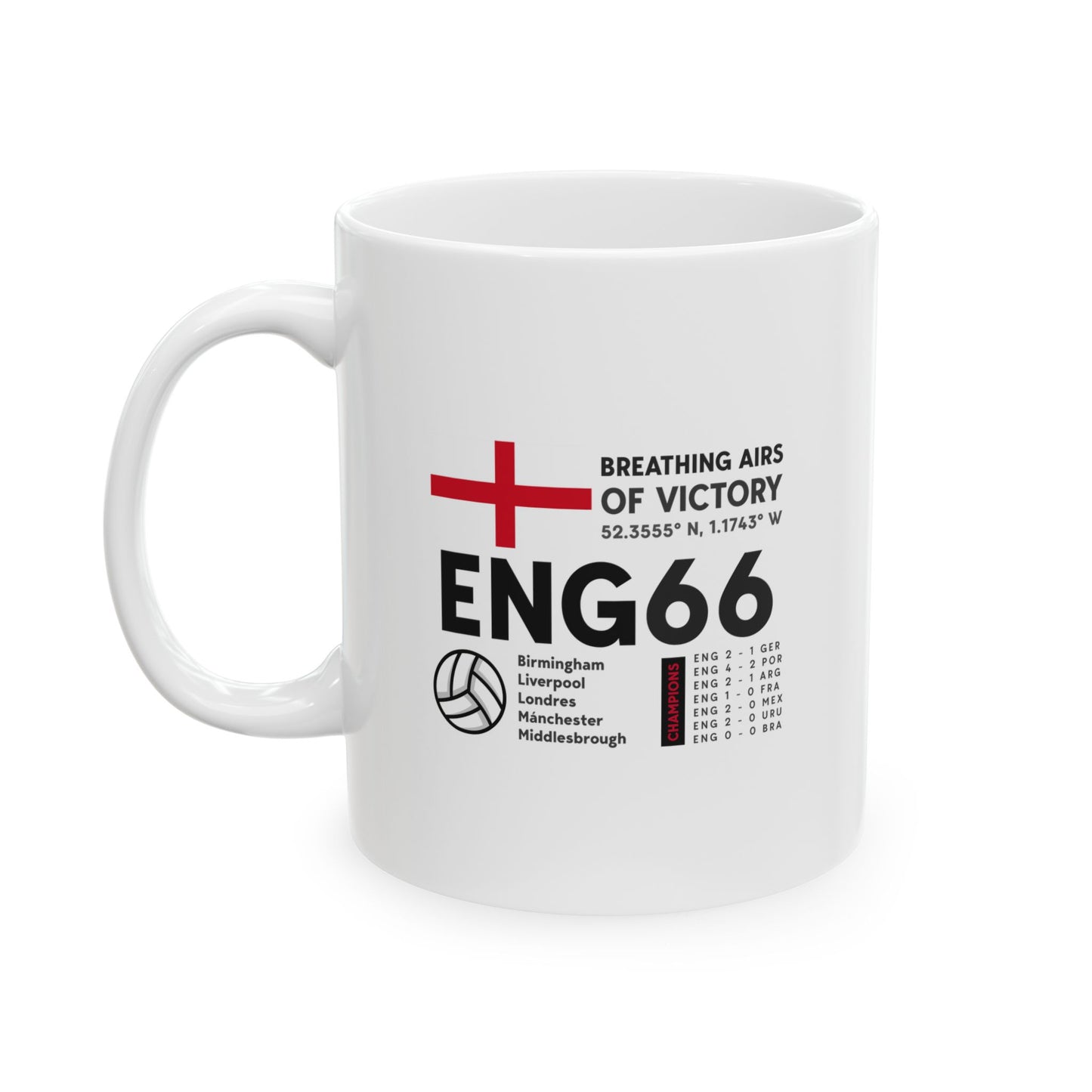 England '66 Retro Graphic Ceramic Mug 11oz