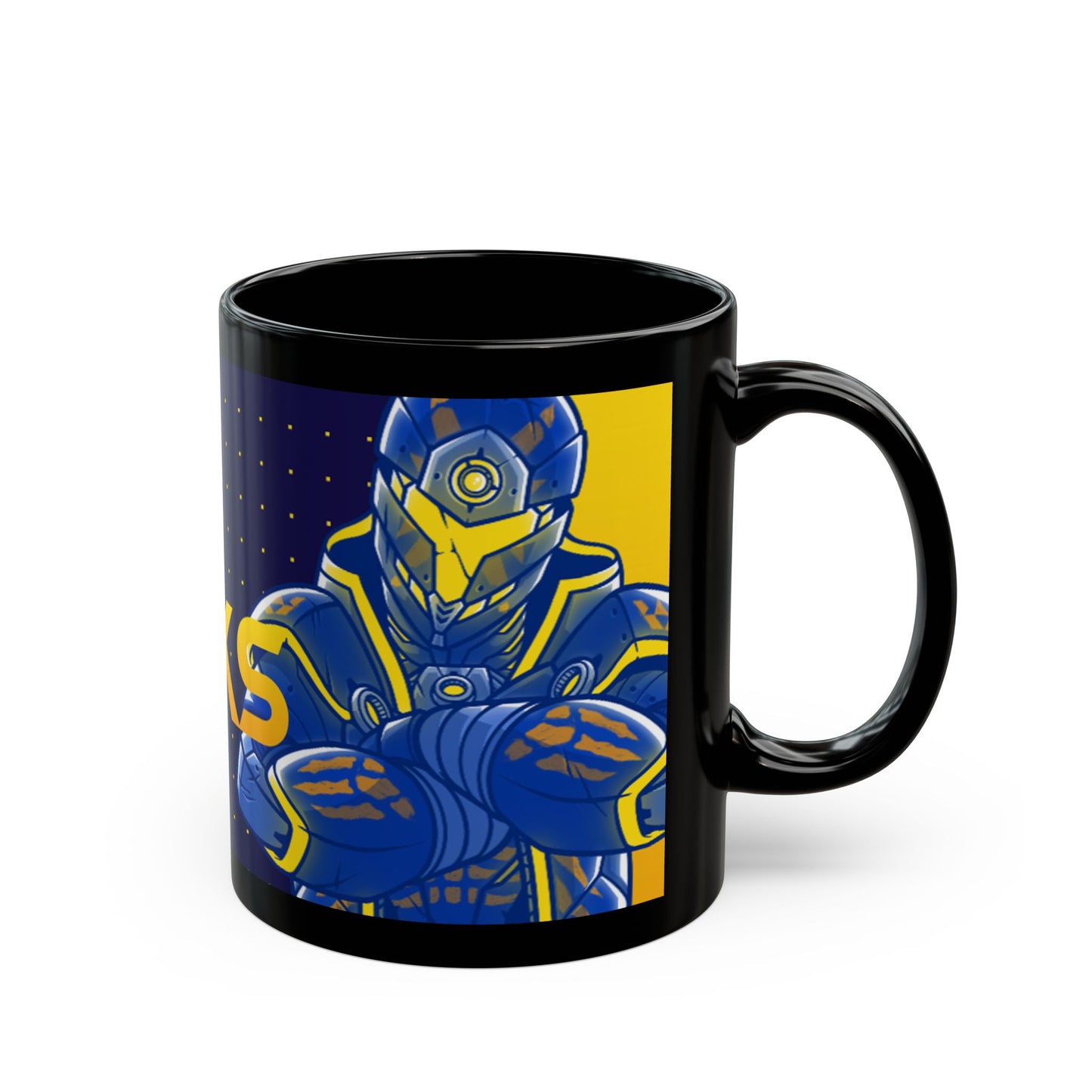 Shadow Sharks Gaming Ceramic Black Mug 11oz - Perfect Gift for Gamers