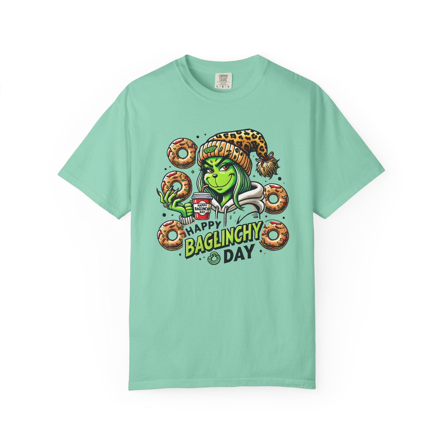 Happy Bagels Day Unisex T-Shirt with Grinchy Design