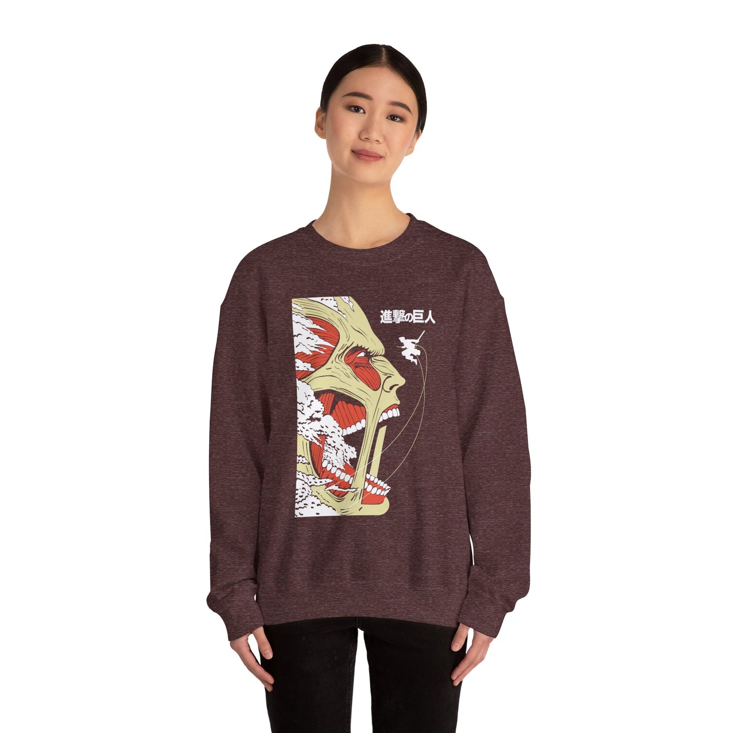 Unisex Heavy Sweatshirt Artistic Unique Face Design