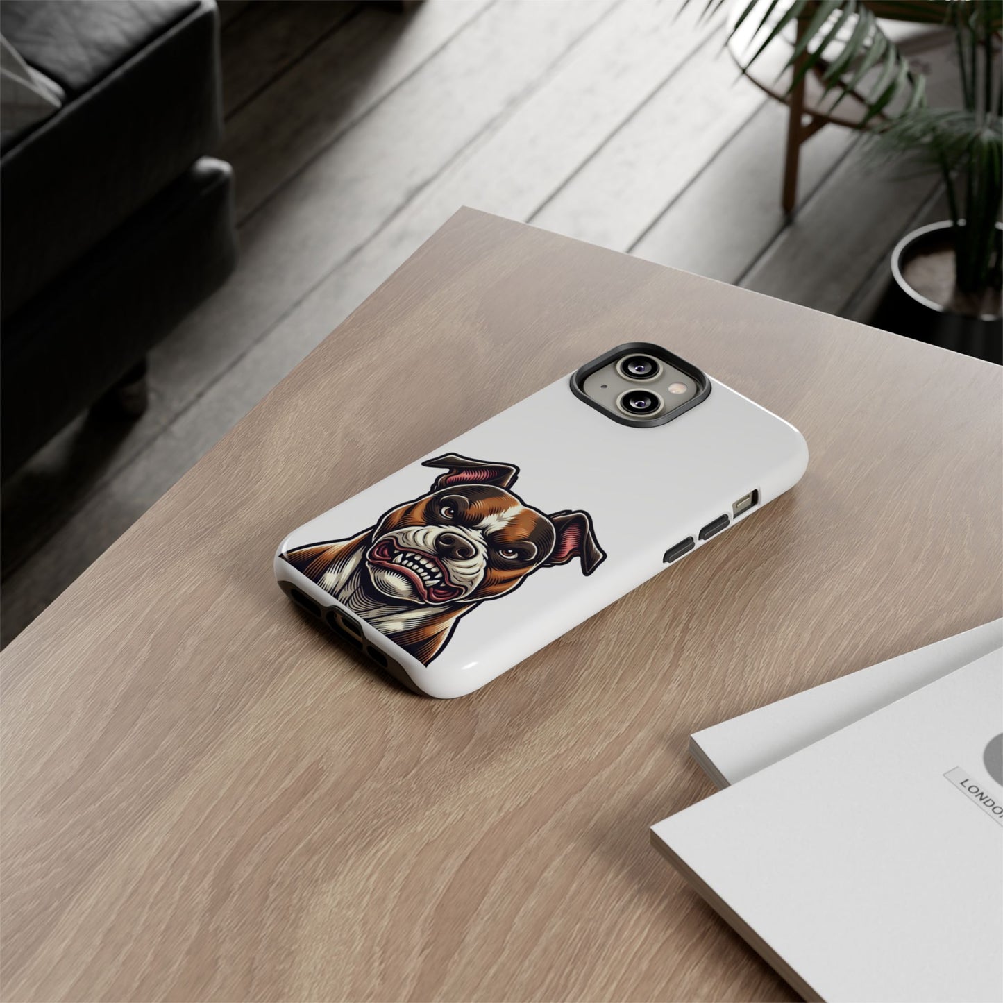 Tough Cases: Pit Bull Design Phone Case for Animal Lovers