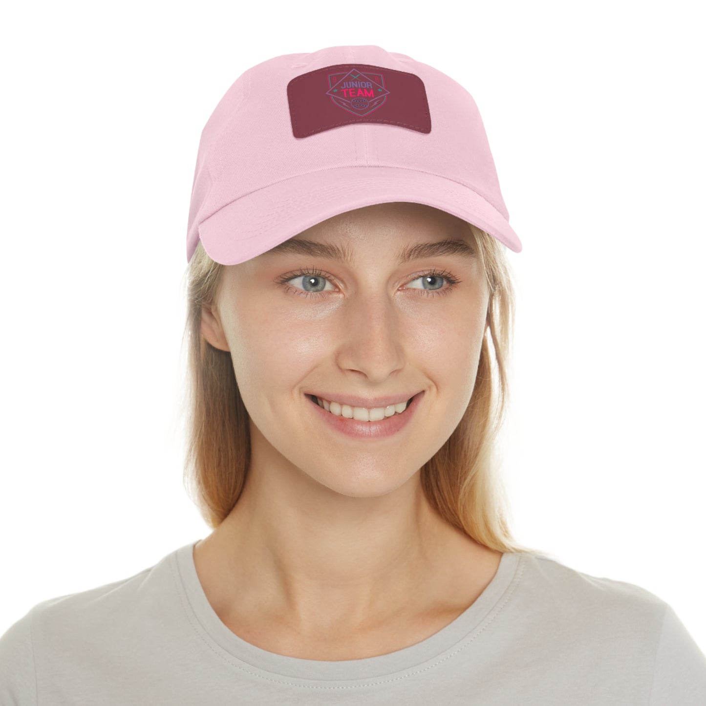 Junior Team Leather Patch Dad Hat | Casual Baseball Cap