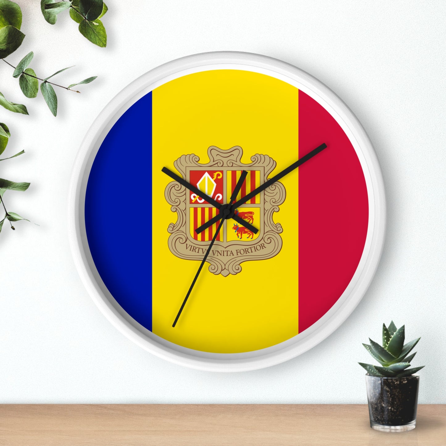 Andorra Flag Wall Clock - Vibrant Home Decor for National Pride & Celebrations