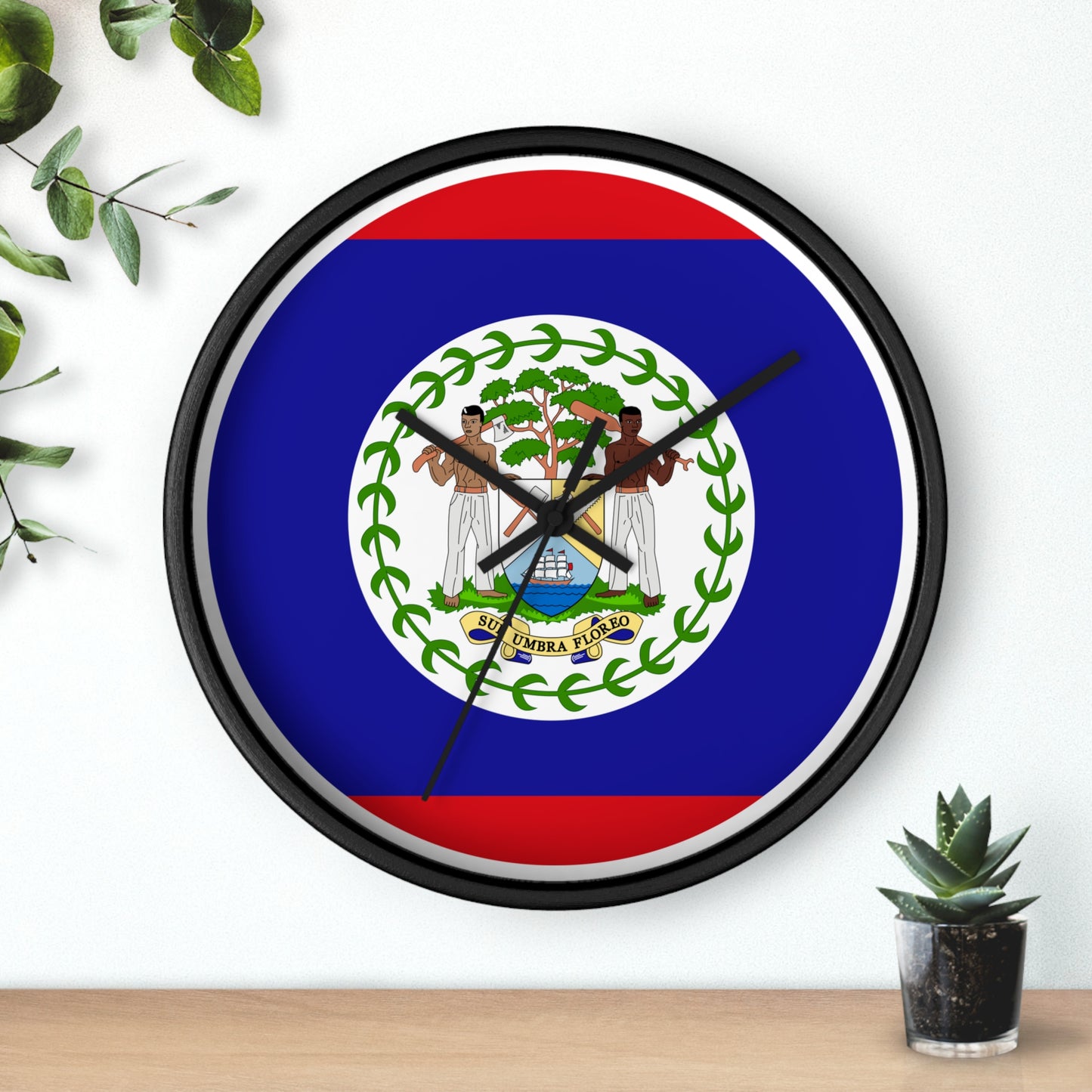 Belize Flag Wall Clock - Unique Home Decor for Belizean Pride