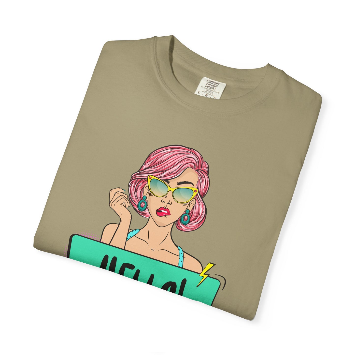 Hello! Retro Vibe Unisex Garment-Dyed T-Shirt