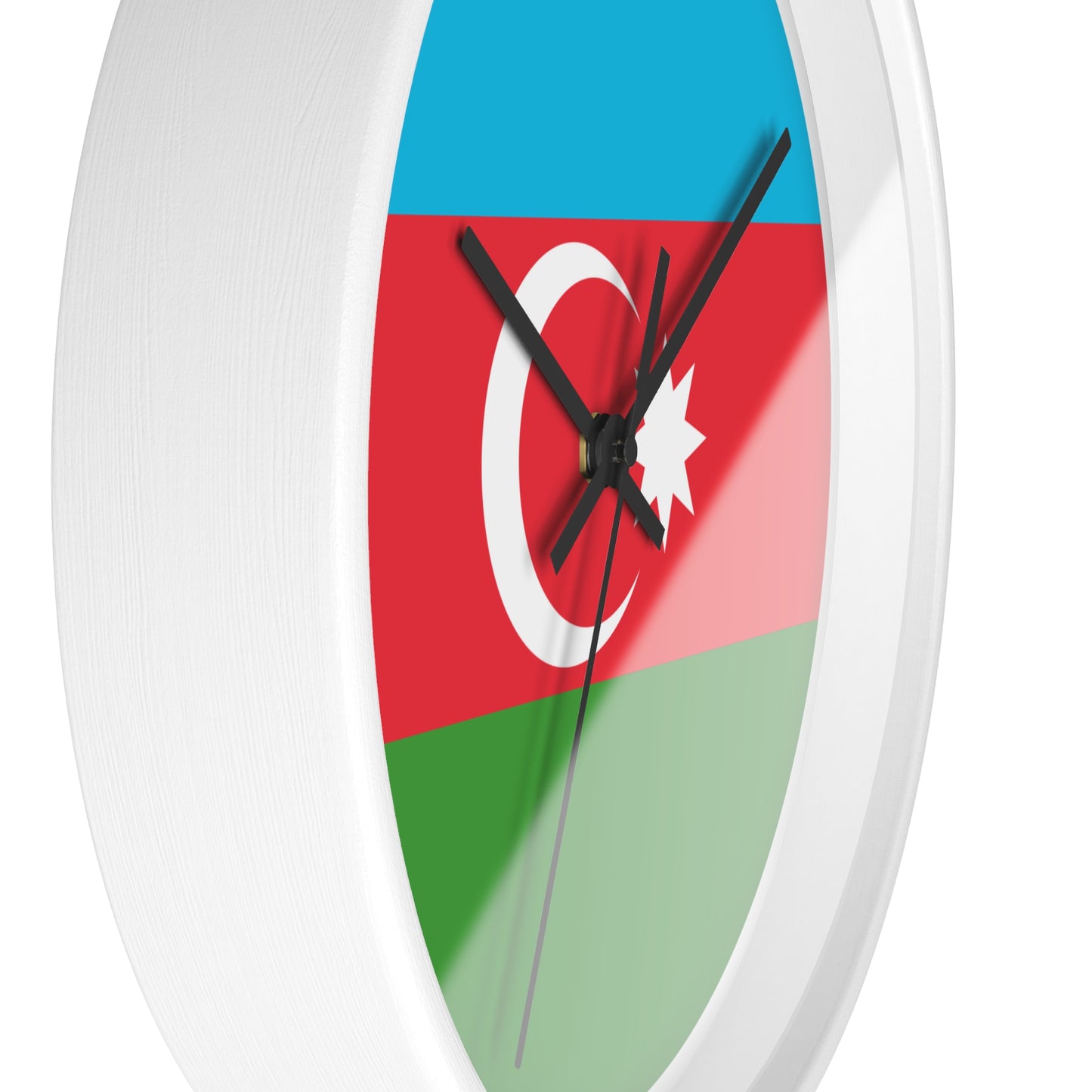 Azerbaijani Flag Wall Clock - Stylish Timepiece for National Pride
