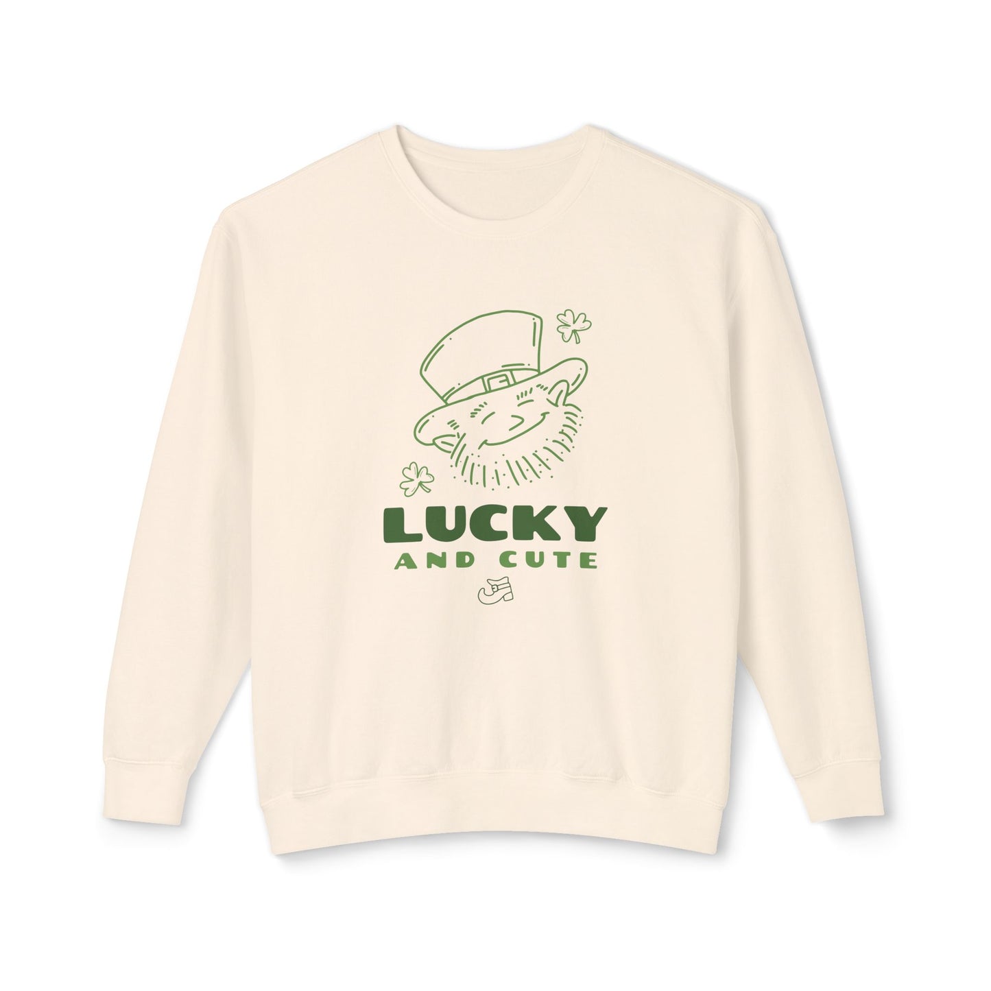 Women's Sweatshirt St. Patrick Day Stamp Lucky and Cute